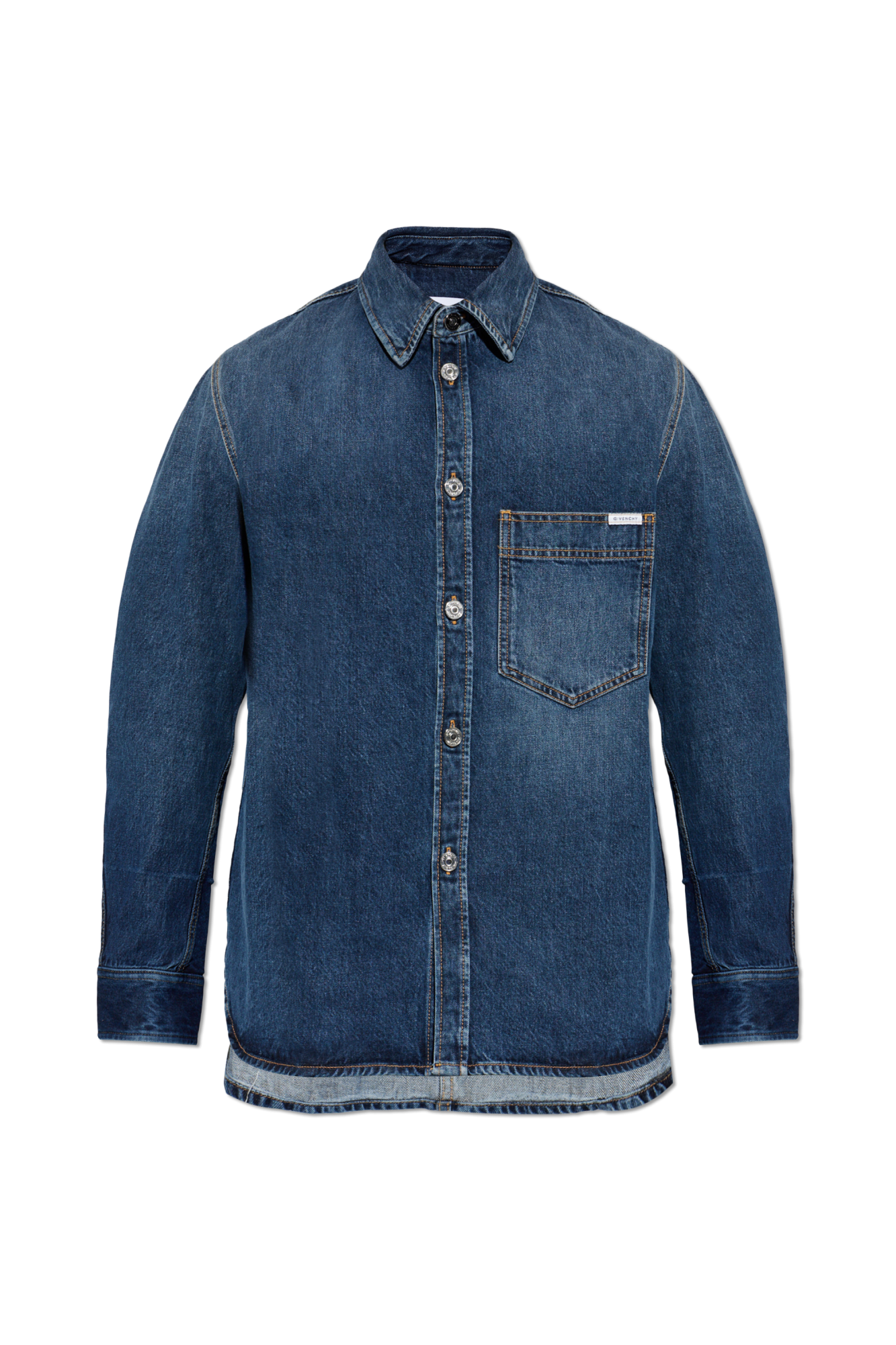 Givenchy Jeansowa Koszula, Mężczyźni, Granatowy