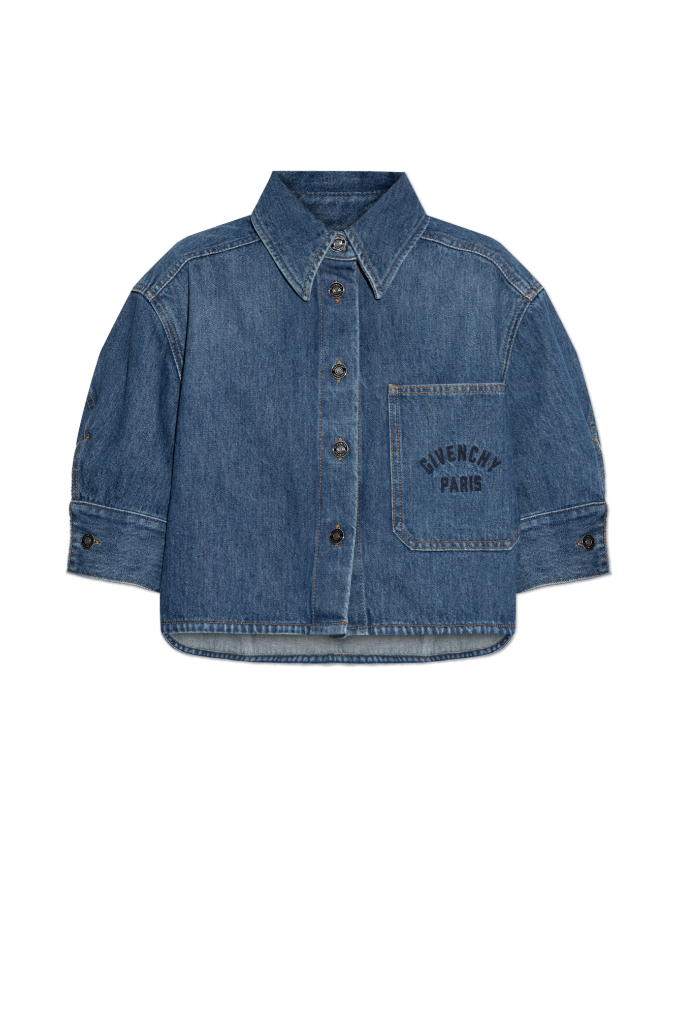 Givenchy Krótka Jeansowa Kurtka, Kobiety, Granatowy