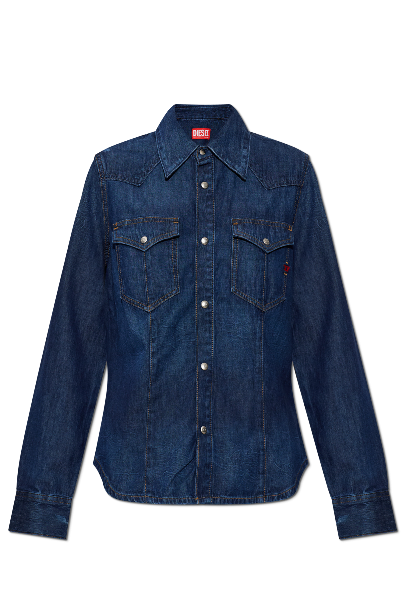 Diesel Jeansowa Koszula `DE-WAVES`, Kobiety, Granatowy