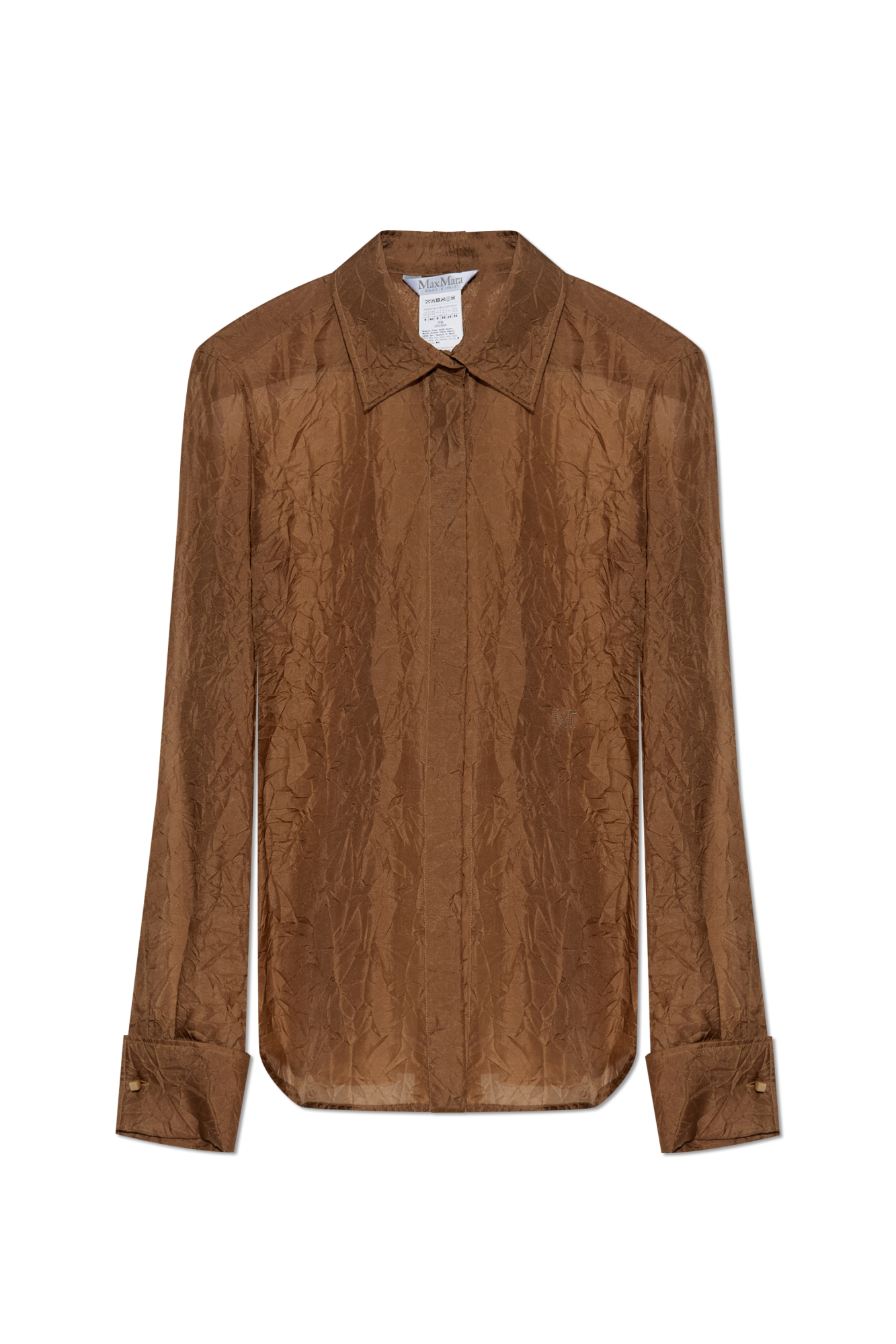 Max Mara Jedwabna Koszula `Eloisa`, Kobiety, Brązowy