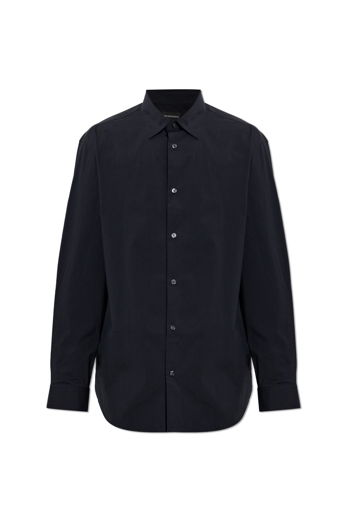 Emporio Armani Klasyczna Koszula, Mężczyźni, Czarny