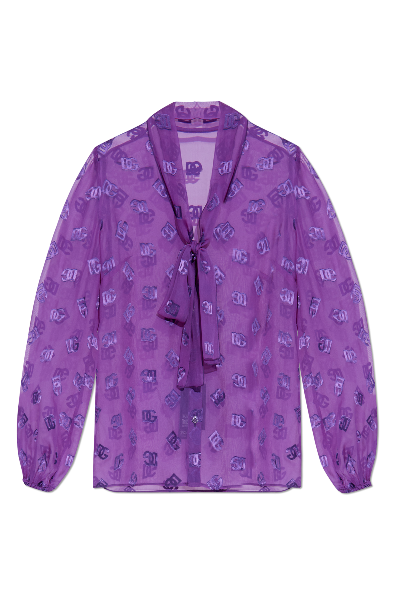 Dolce & Gabbana Koszula Z Monogramem, Kobiety, Fioletowy