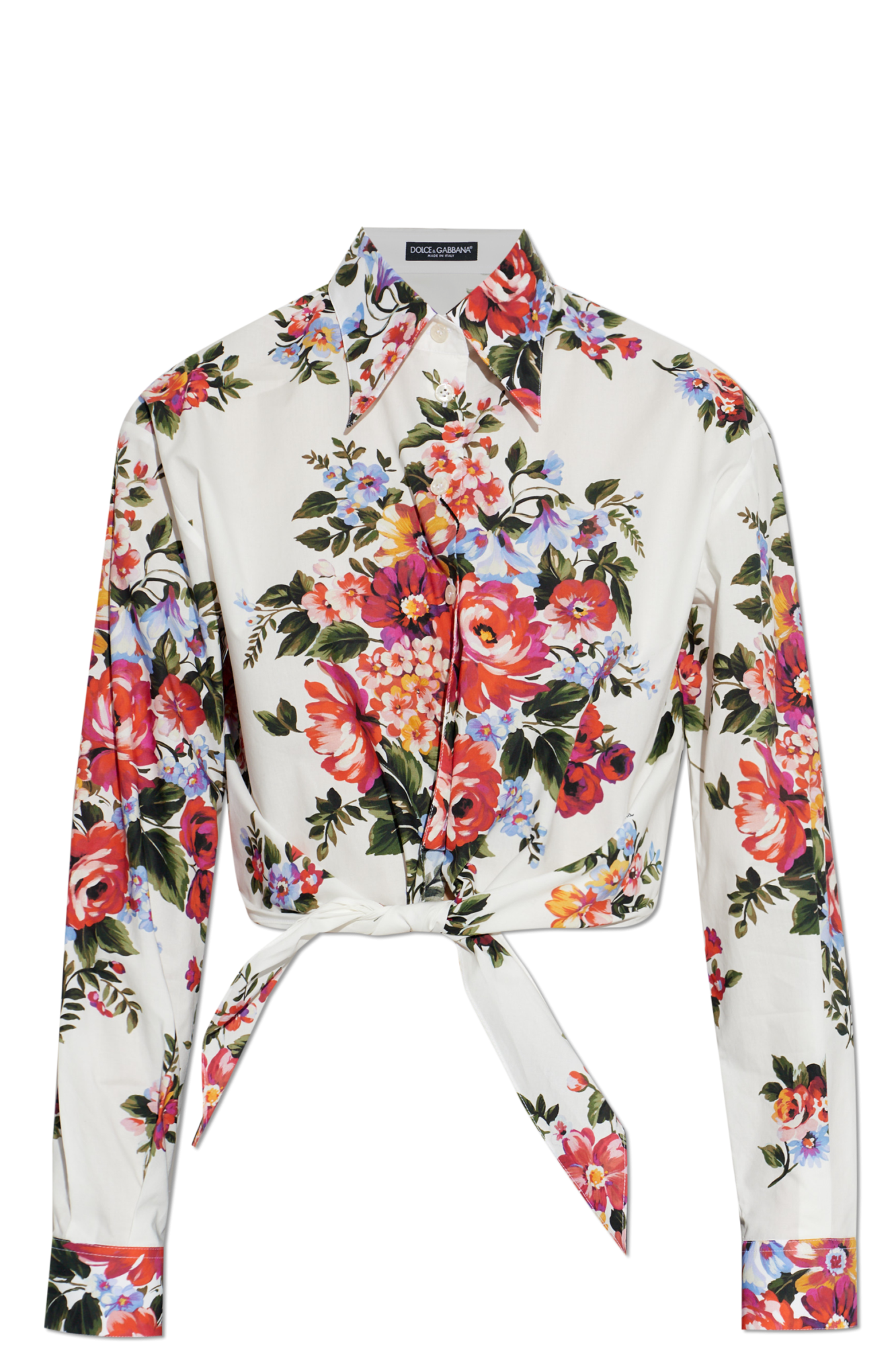 Dolce & Gabbana Koszula Z Motywem Kwiatowym, Kobiety, Biały