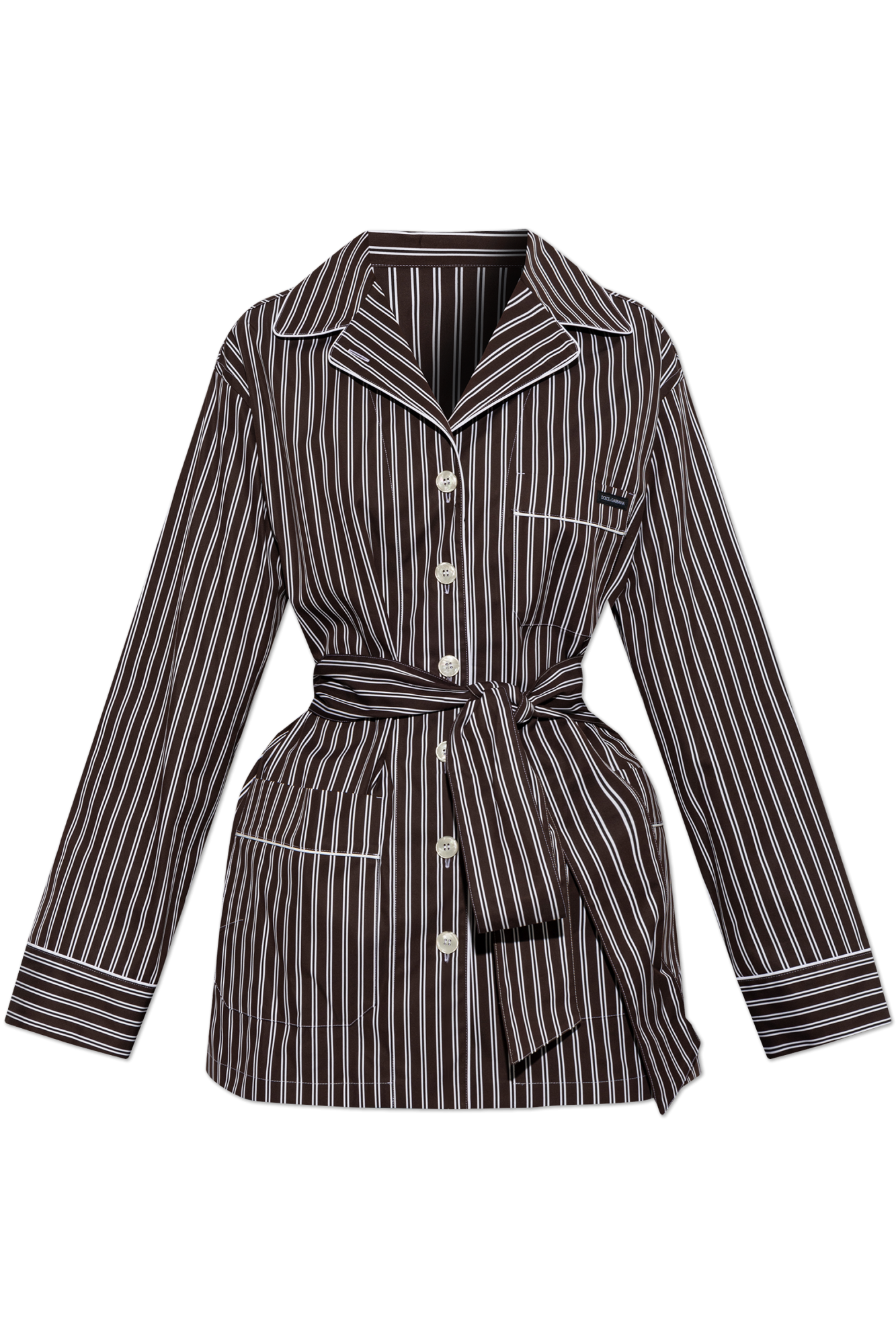 Dolce & Gabbana Koszula W Prążki, Kobiety, Brązowy