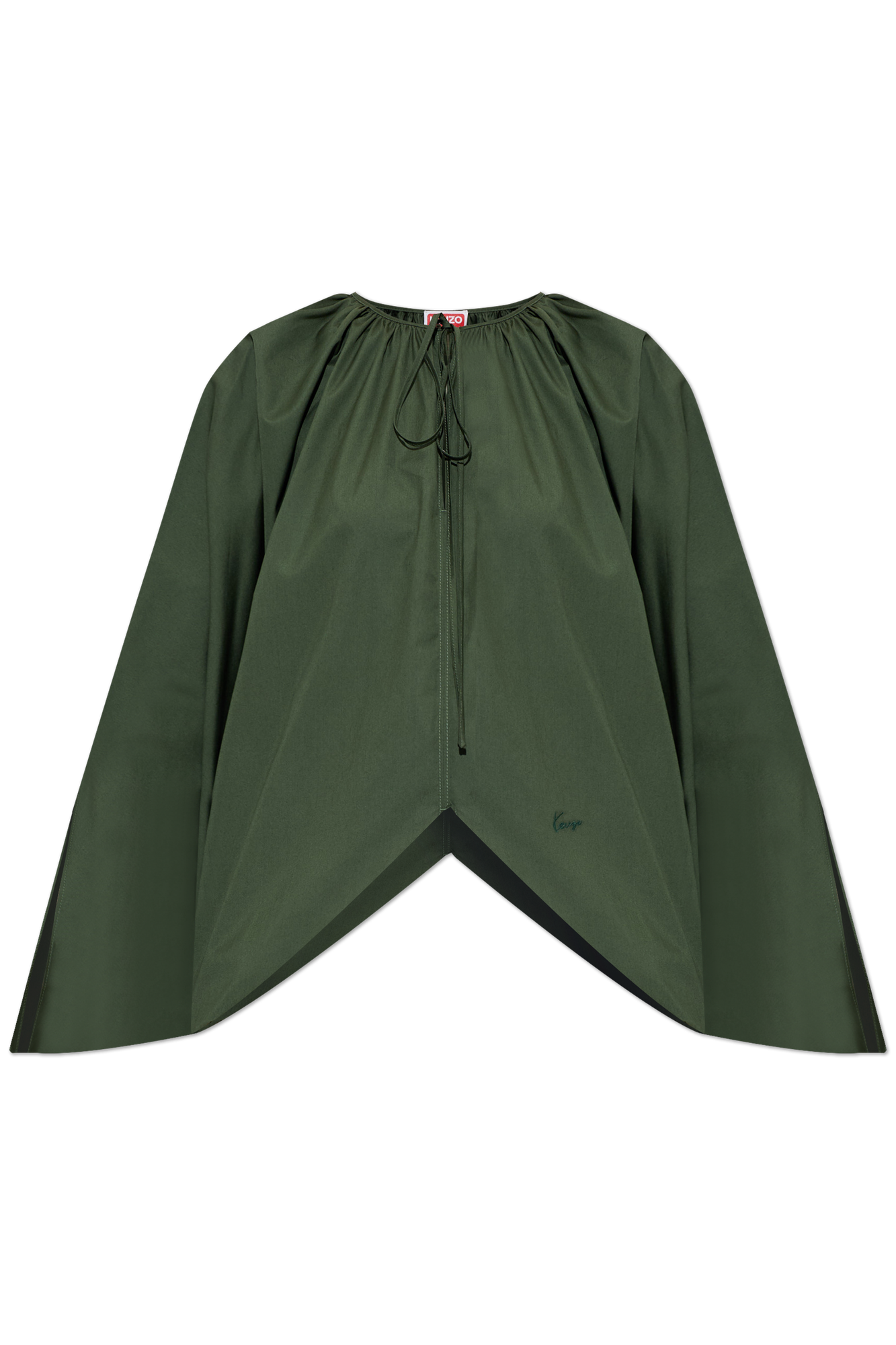 Kenzo Bawełniany Top Z Wyszytym Logo, Kobiety, Zielony