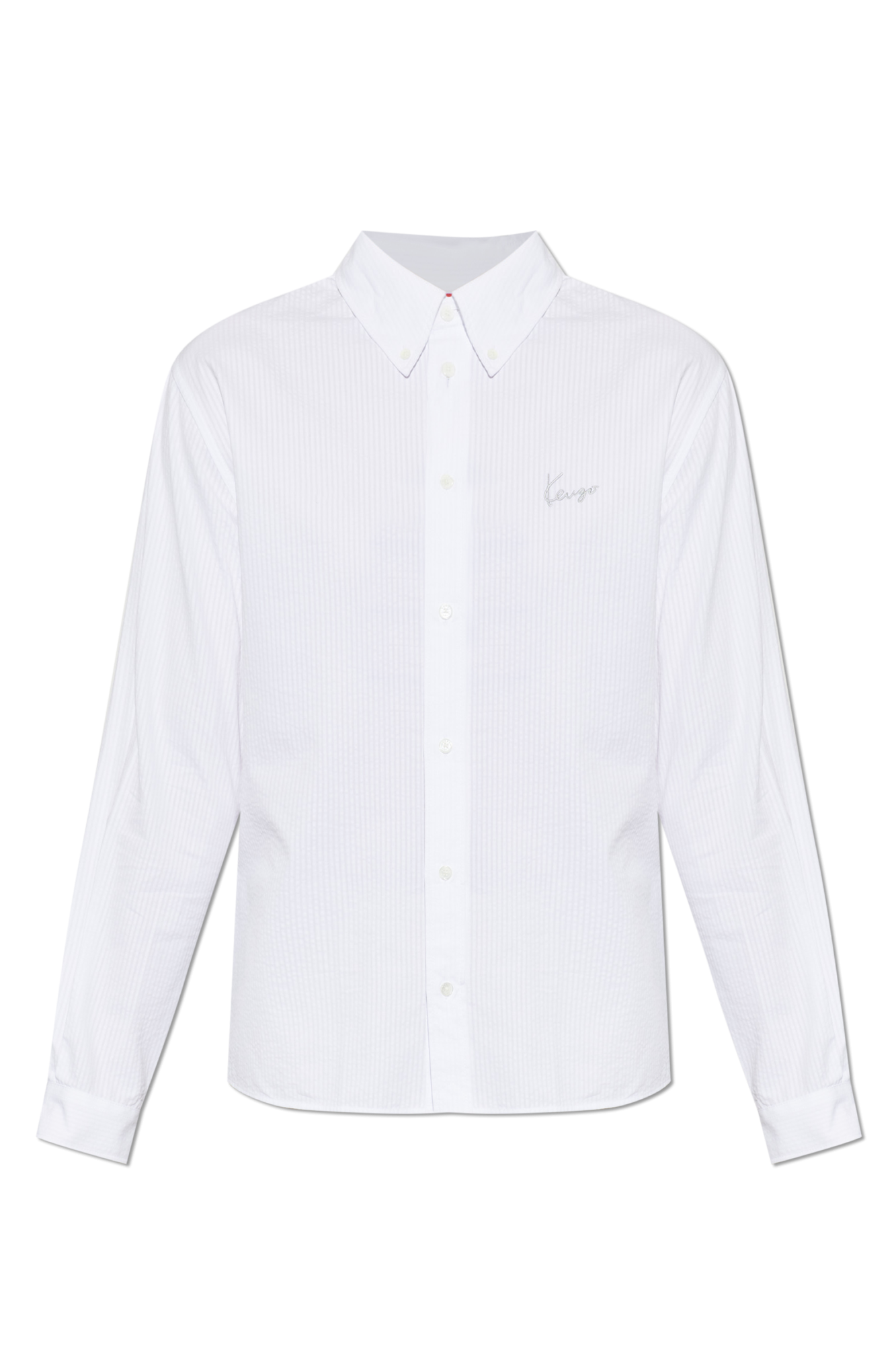 Kenzo Koszula Z Wyszytym Logo, Mężczyźni, Biały