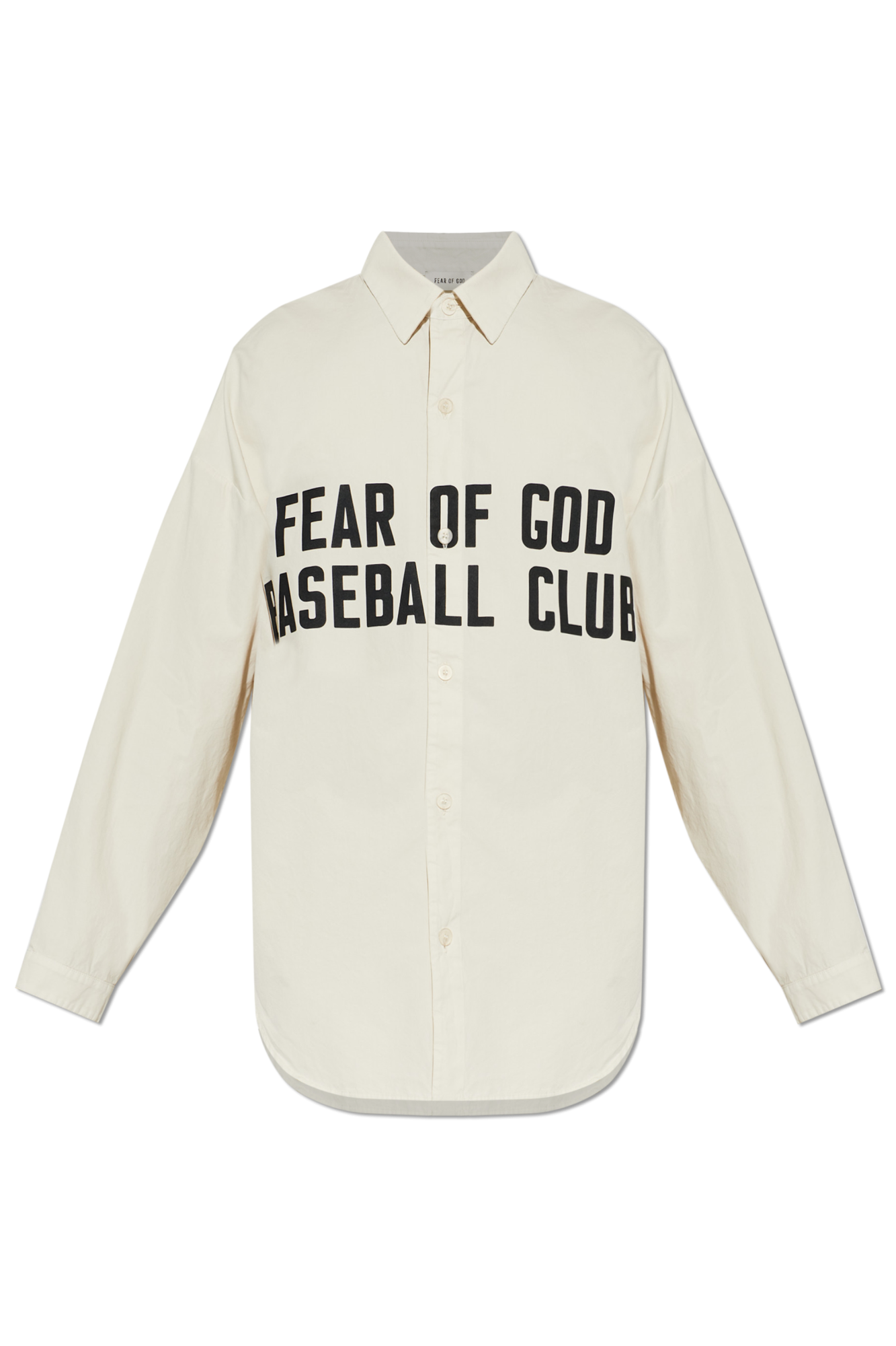 Fear Of God Koszula Z Nadrukiem, Mężczyźni, Kremowy
