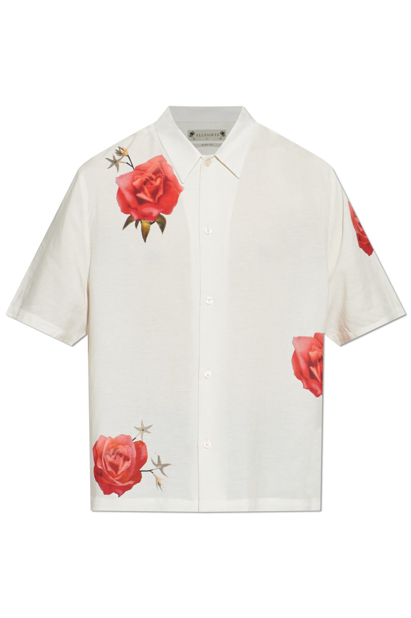 AllSaints Koszula `Fleur`, Mężczyźni, Kremowy