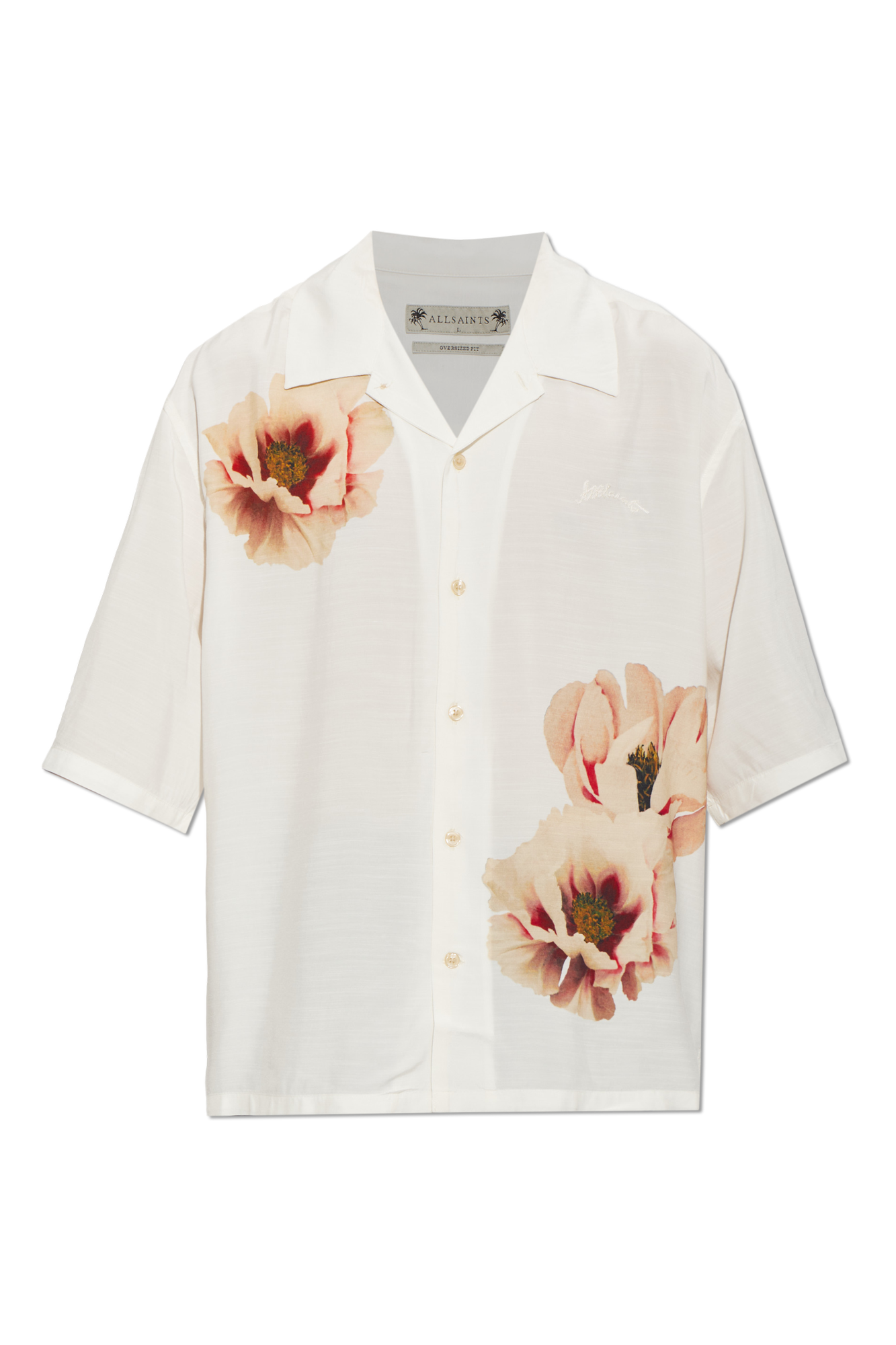 AllSaints Koszula `Floraison`, Mężczyźni, Biały