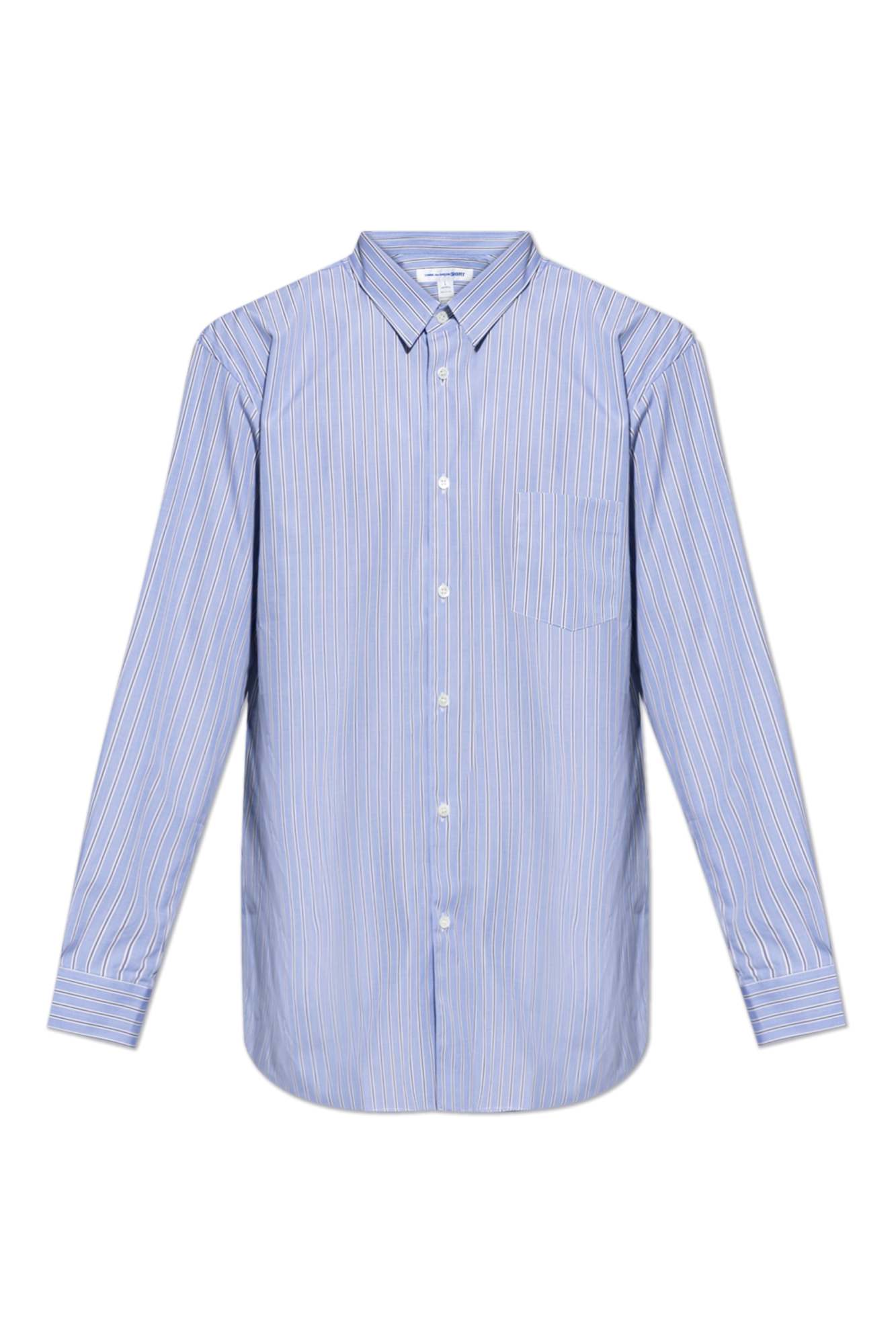 Comme Des Garçons Shirt Koszula Ze Wzorem W Pasy, Mężczyźni, Niebieski