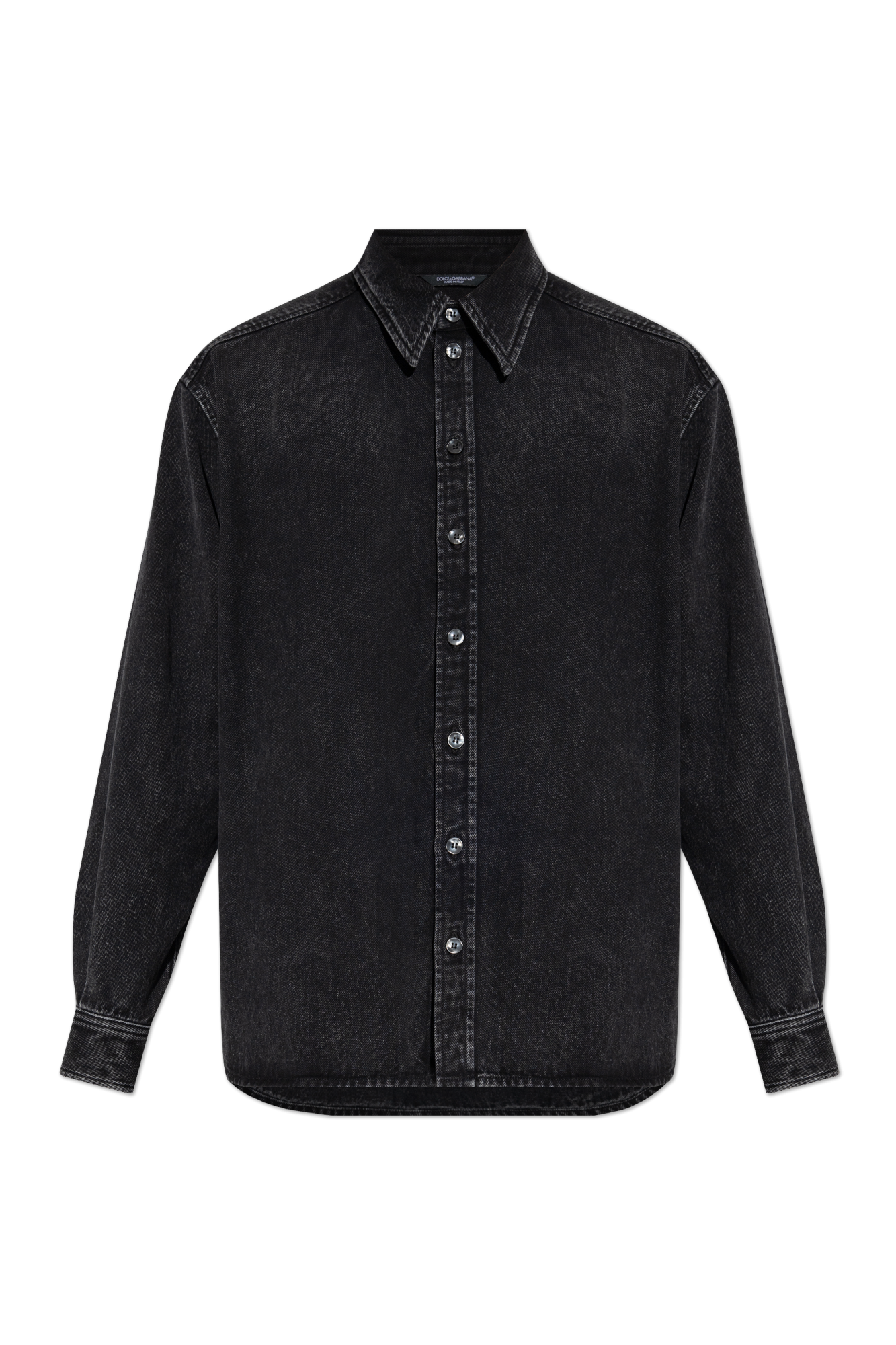 Dolce & Gabbana Jeansowa Koszula, Mężczyźni, Czarny