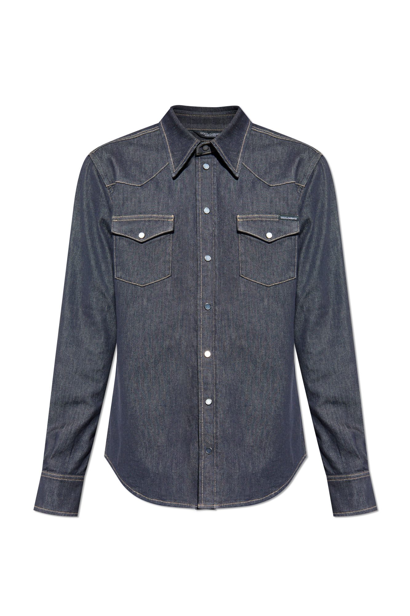 Dolce & Gabbana Jeansowa Koszula, Mężczyźni, Granatowy