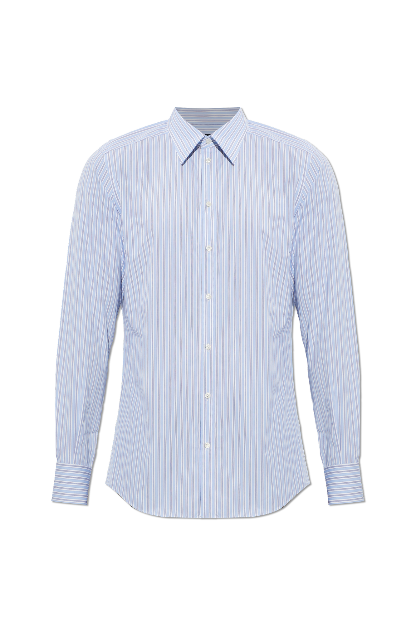 Dolce & Gabbana Bawełniana Koszula W Paski, Mężczyźni, Niebieski
