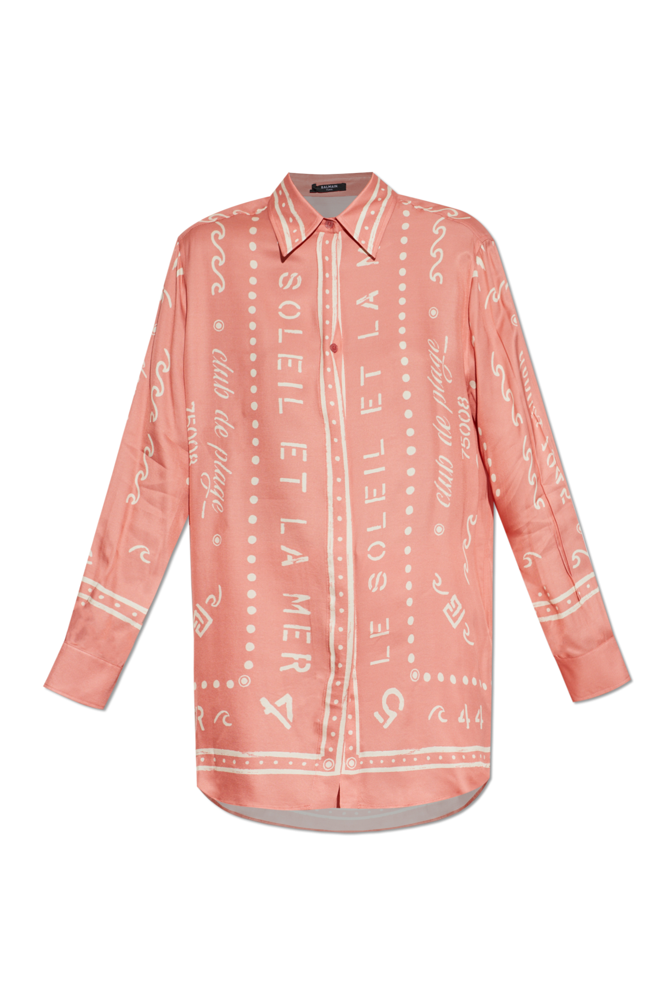 Balmain Koszula Z Nadrukiem, Kobiety, Różowy