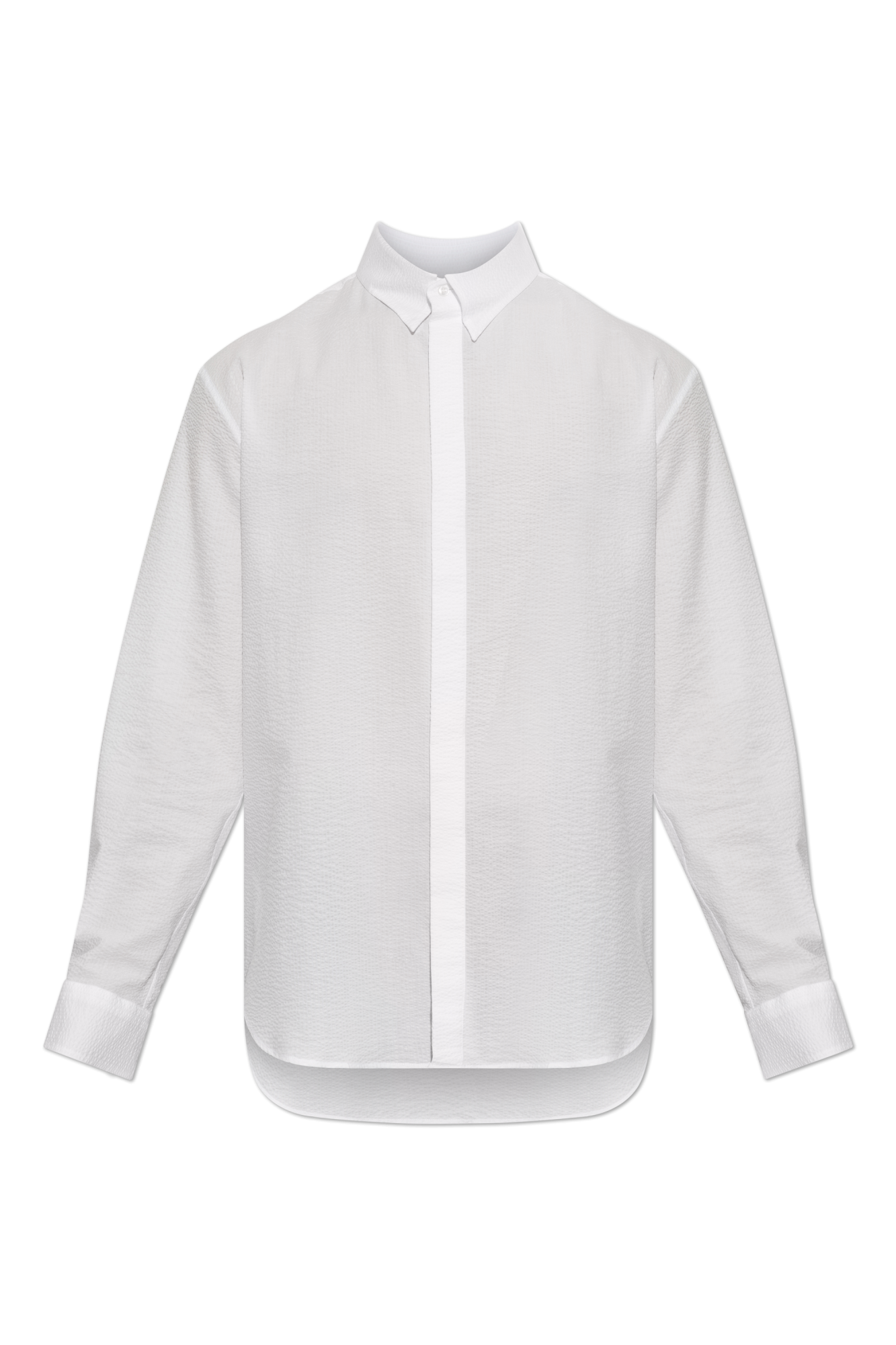 Giorgio Armani Bawełniana Koszula, Mężczyźni, Biały