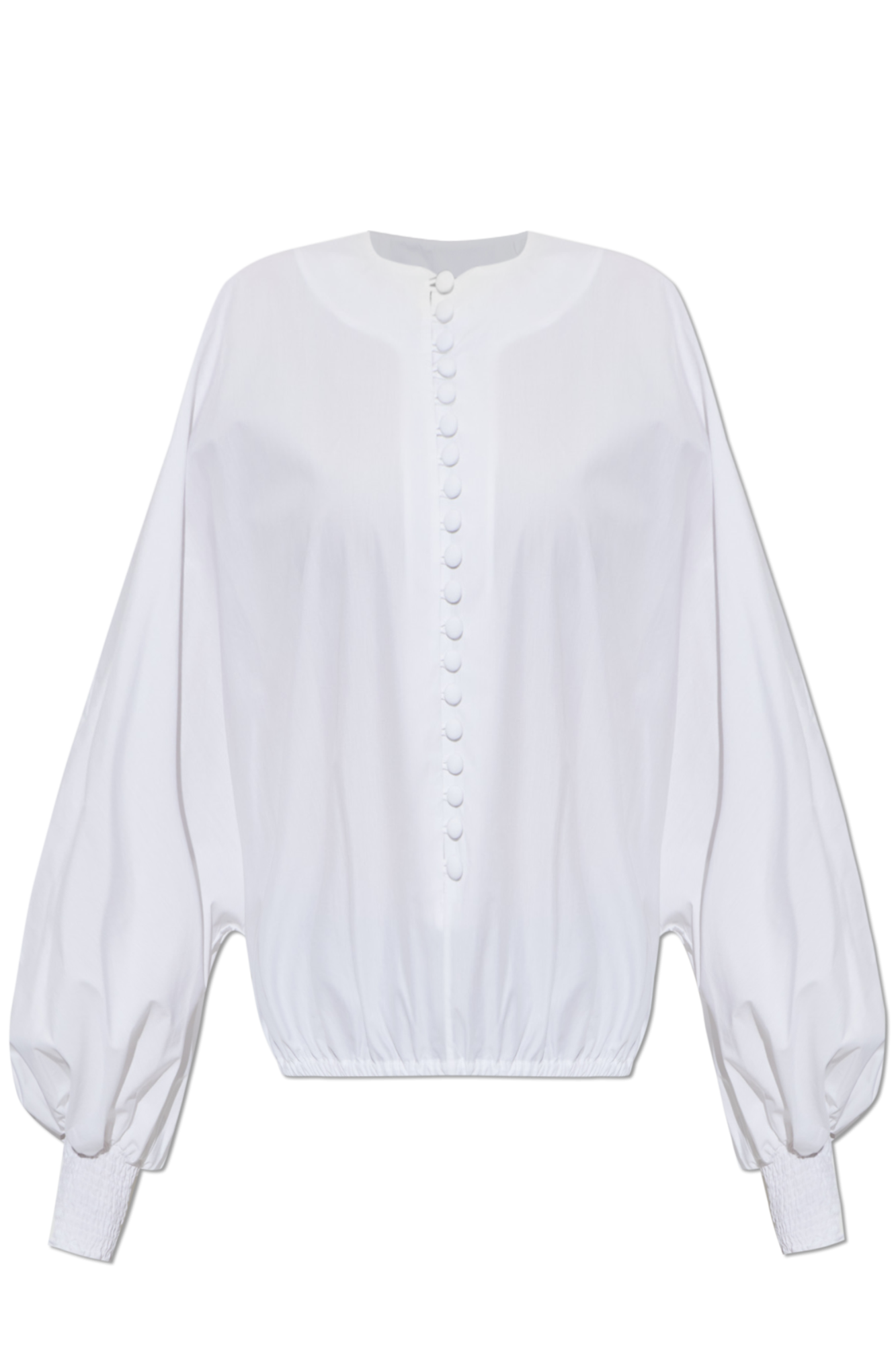 Balmain Top Z Długimi Rękawami, Kobiety, Biały