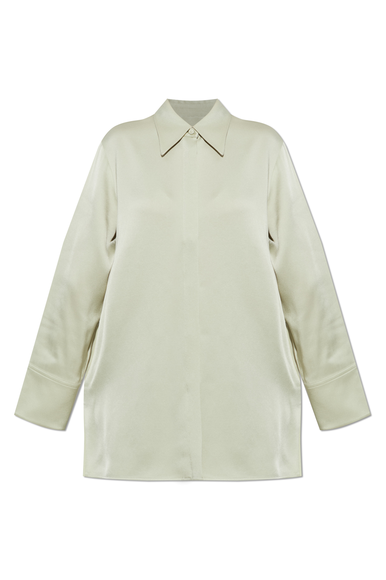 JIL SANDER Satynowa Koszula O Luźnym Kroju, Kobiety, Zielony