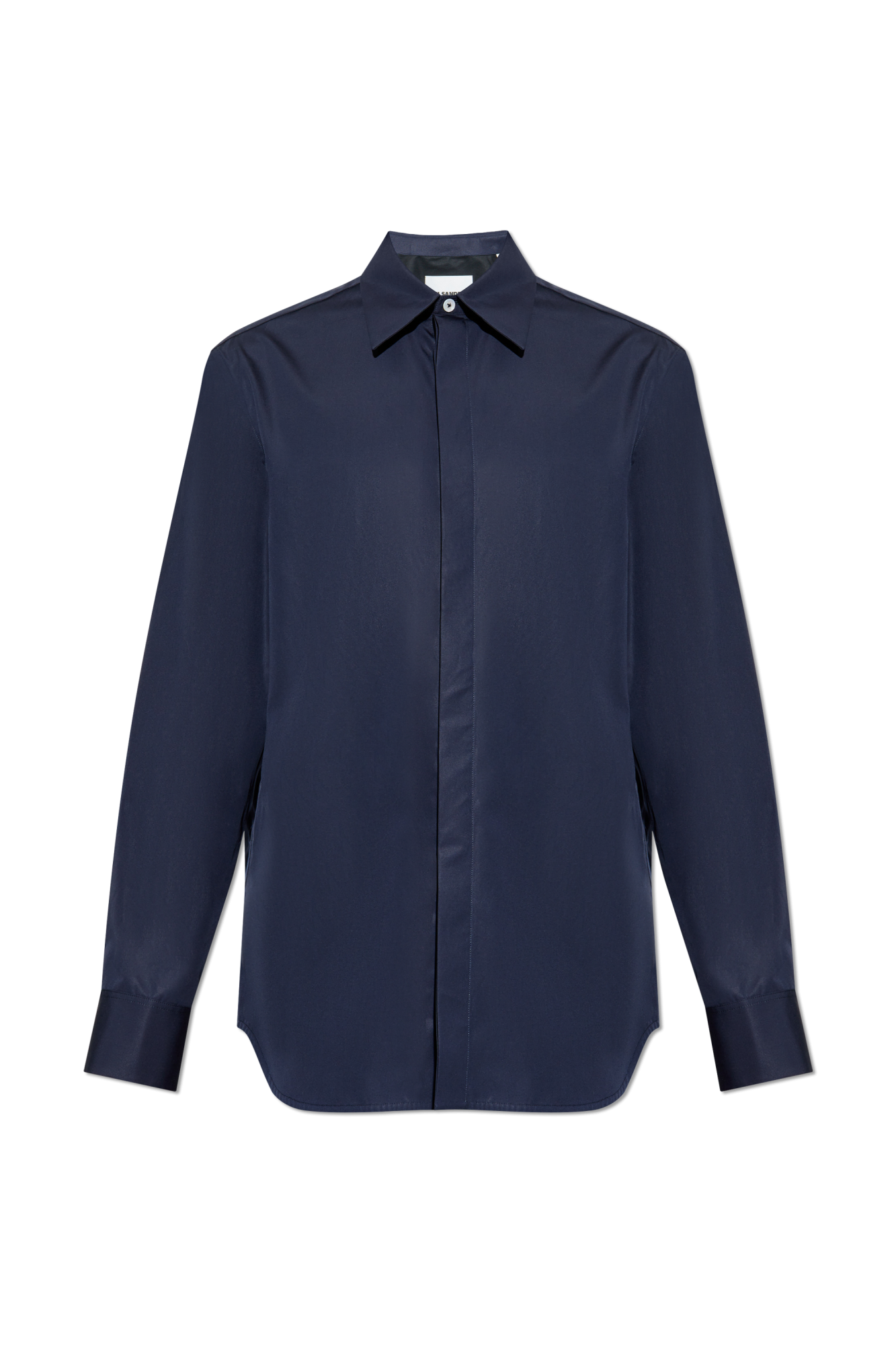 JIL SANDER Klasyczna Koszula, Mężczyźni, Granatowy