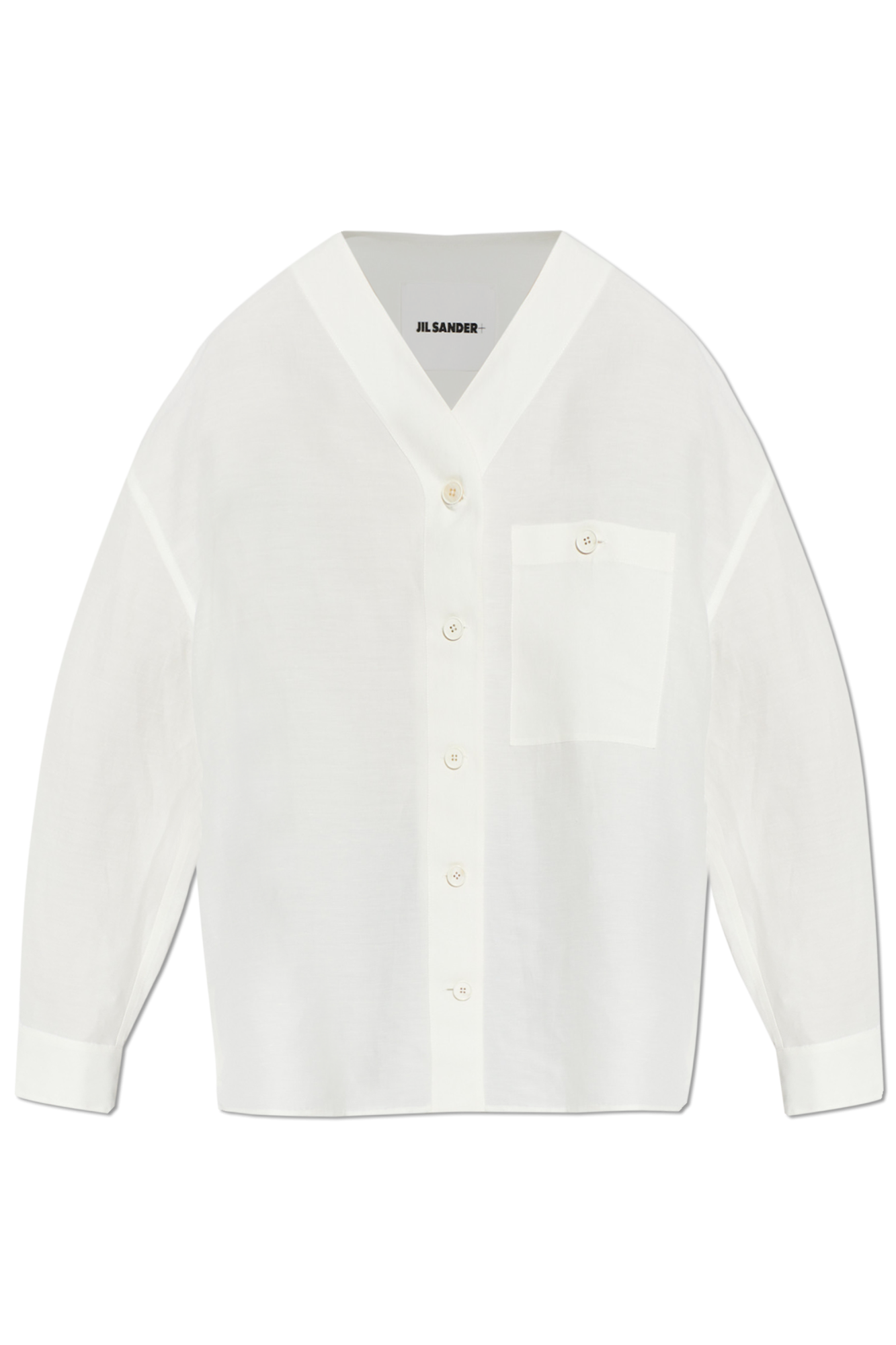 JIL SANDER+ Koszula Z Dekoltem W Serek, Kobiety, Biały
