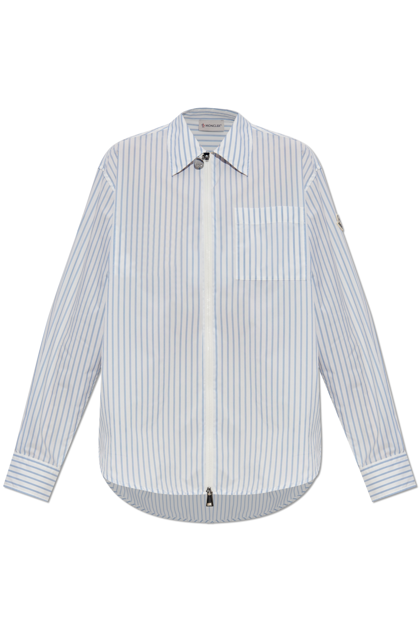 Moncler Koszula Ze Wzorem W Pasy `Camicia`, Kobiety, Jasnoniebieski