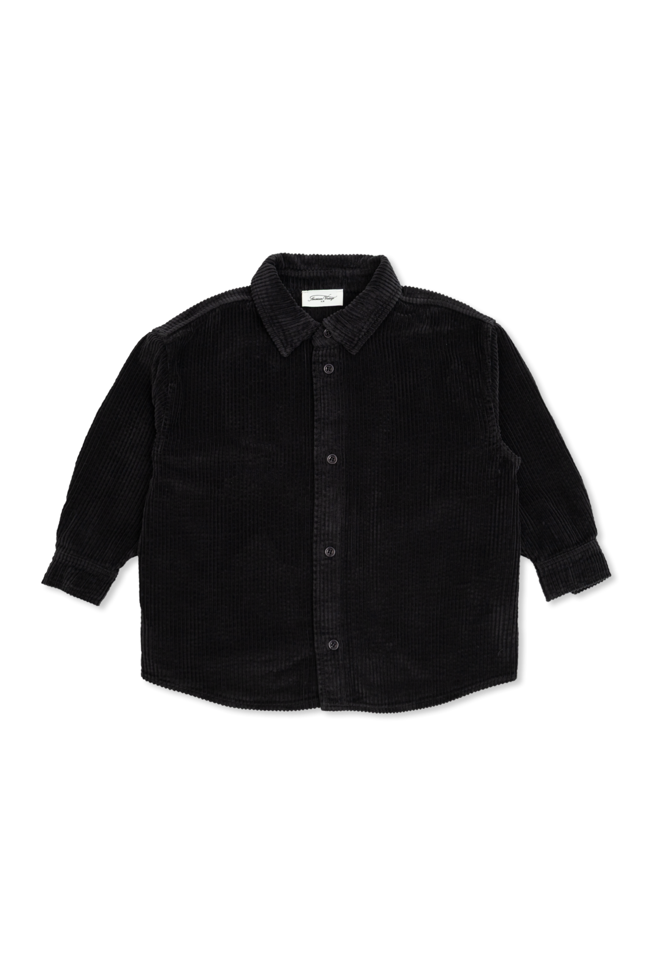 American Vintage Kids Sztruksowa Koszula, Unisex, Czarny
