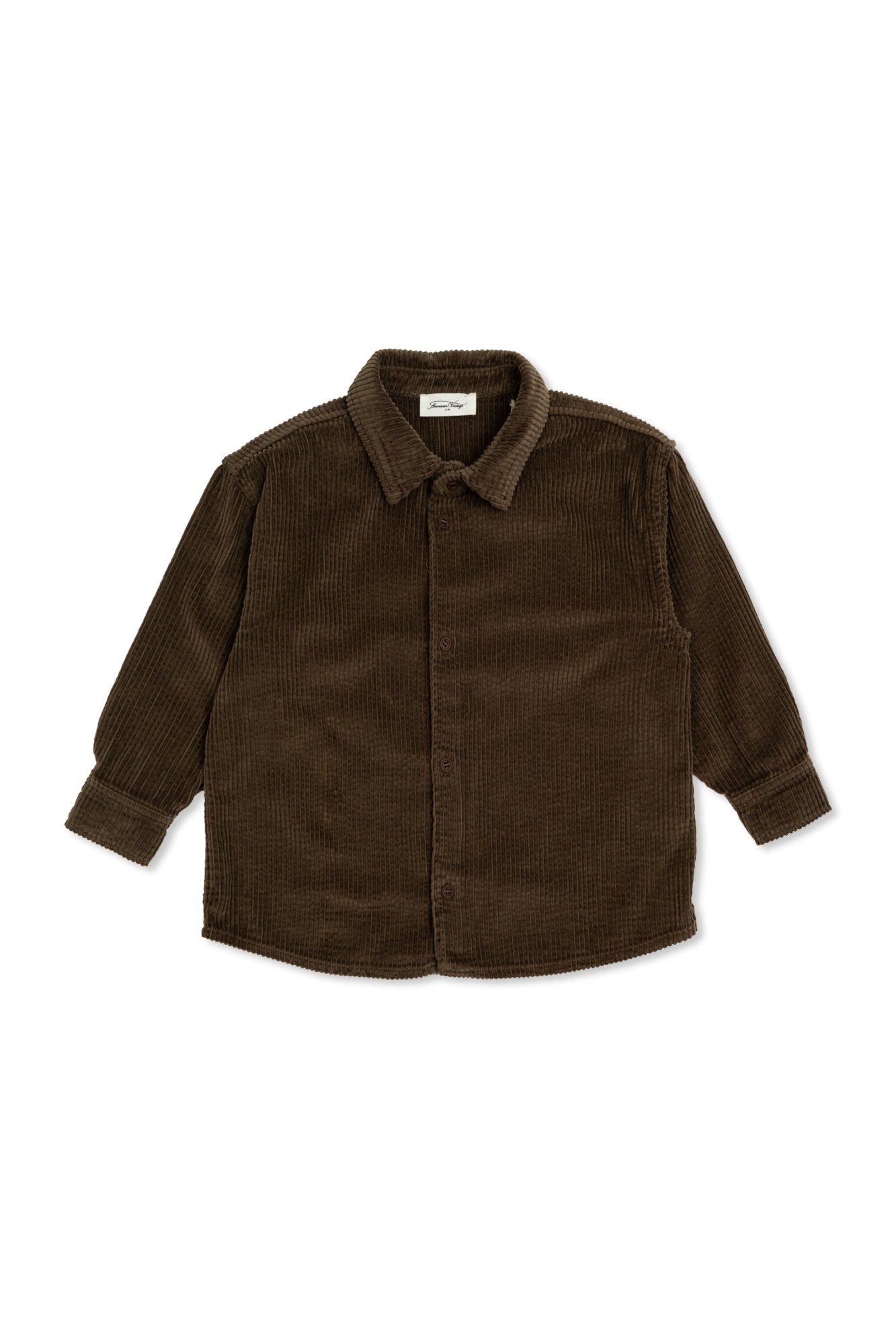 American Vintage Kids Sztruksowa Koszula, Unisex, Brązowy
