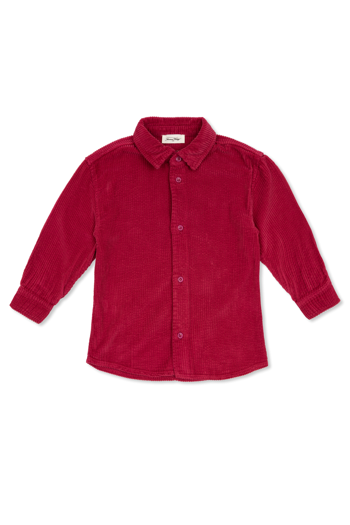 American Vintage Kids Sztruksowa Koszula, Unisex, Czerwony