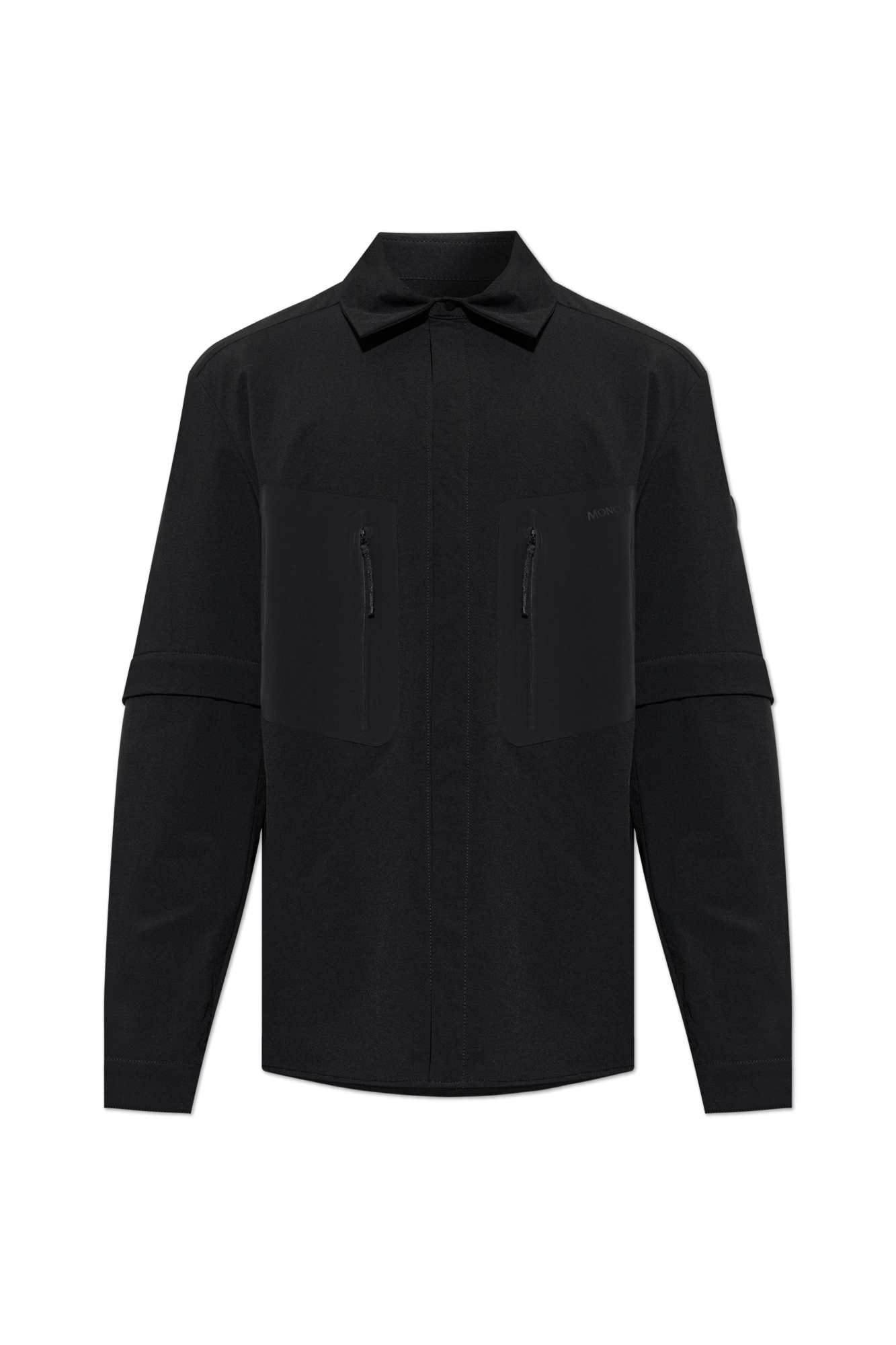 Moncler Koszula Z Odpinanymi Rękawami, Mężczyźni, Czarny