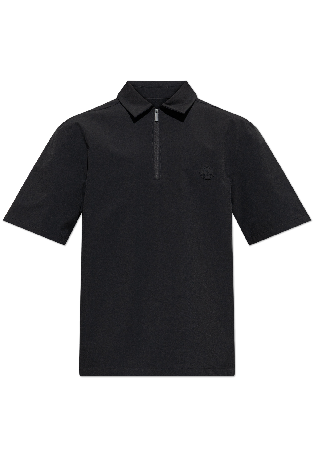Moncler Polo Z Naszywką Z Logo, Mężczyźni, Czarny