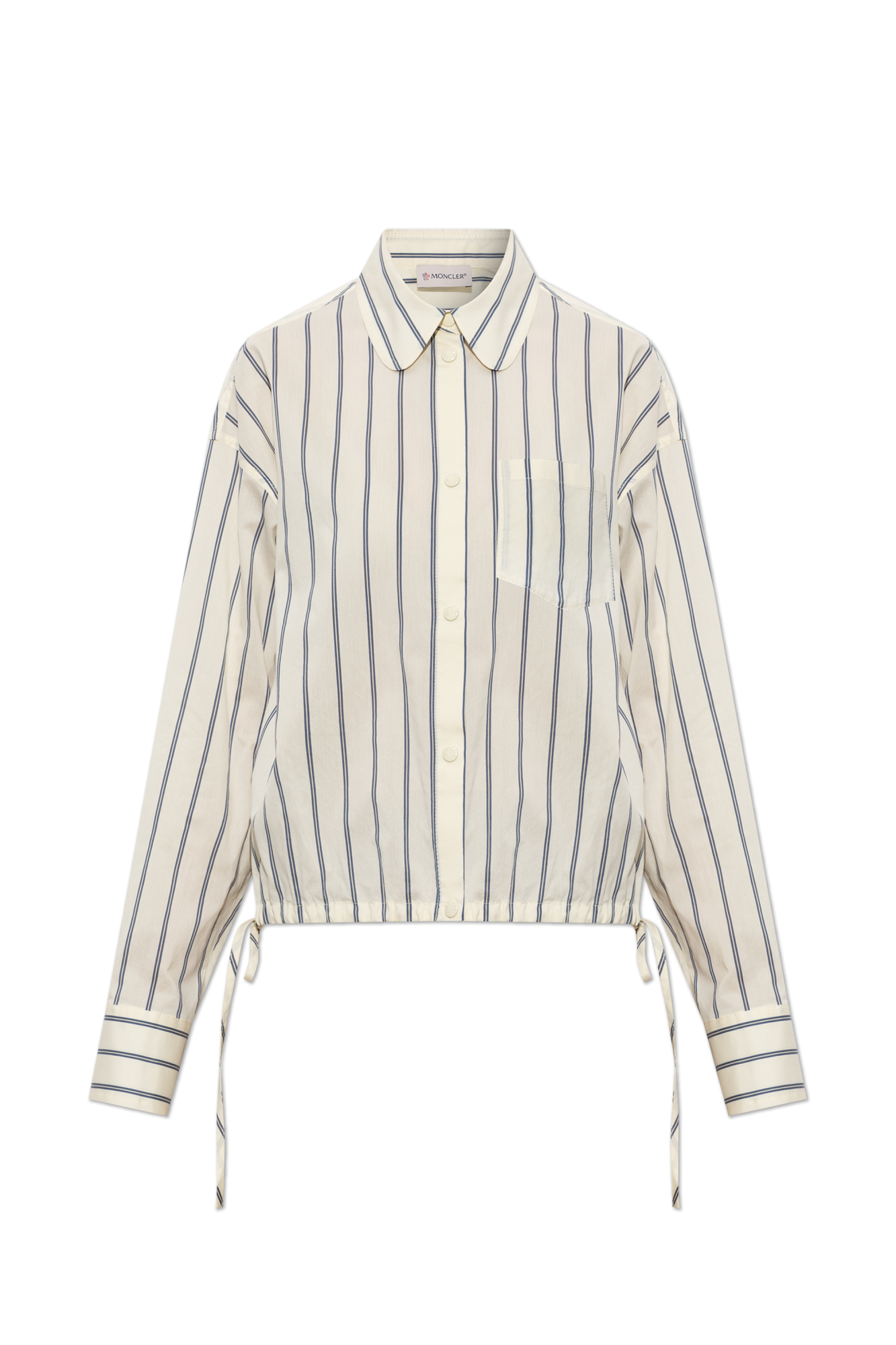 Moncler Koszula W Prązki, Kobiety, Kremowy