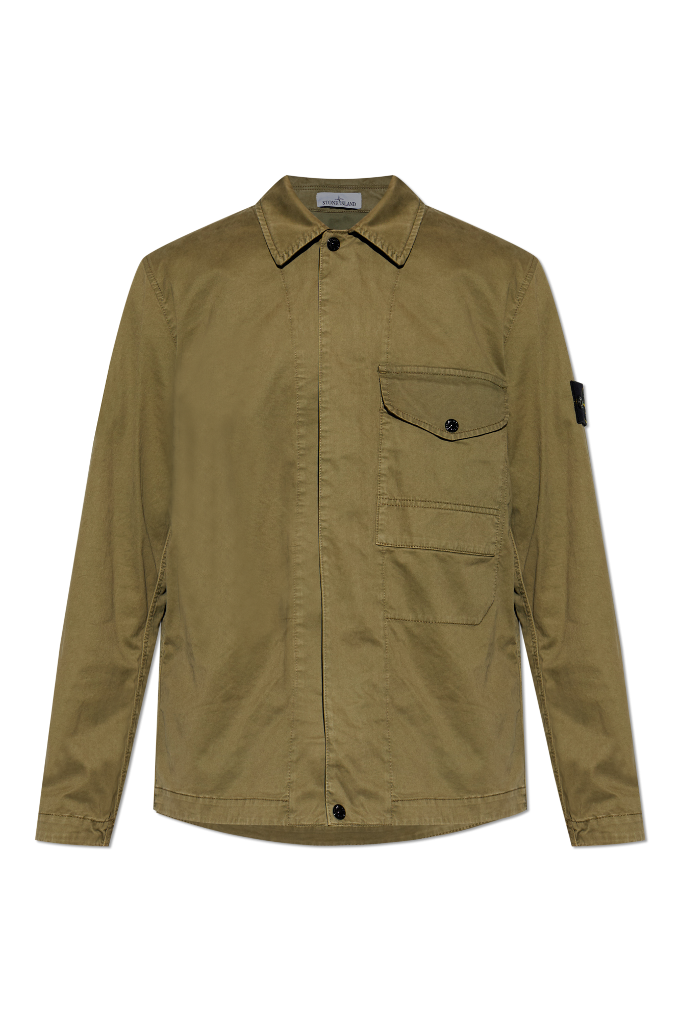 Stone Island Koszula Z Kieszenią, Mężczyźni, Zielony