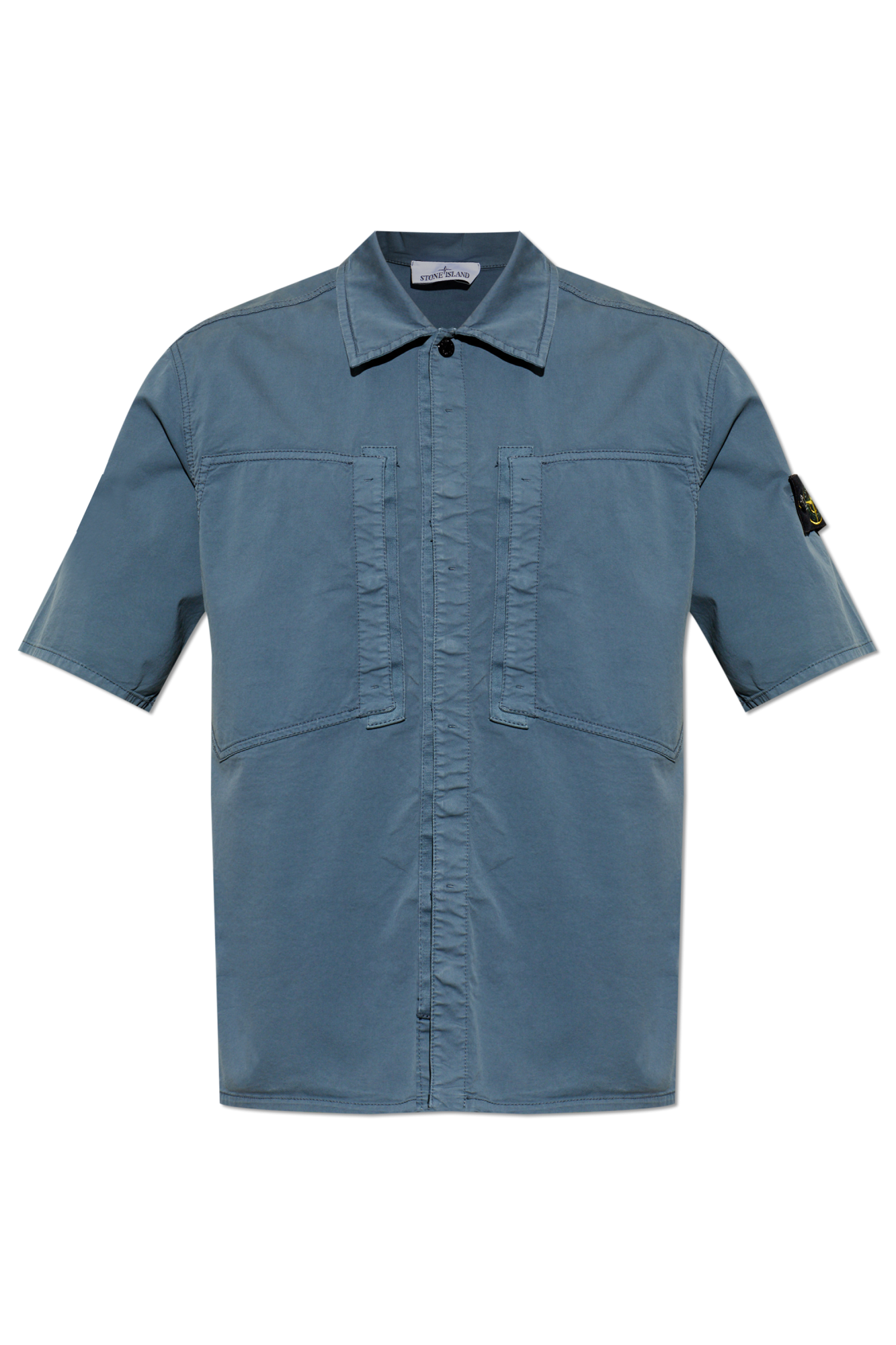 Stone Island Koszula Z Krótkimi Rękawami, Mężczyźni, Niebieski