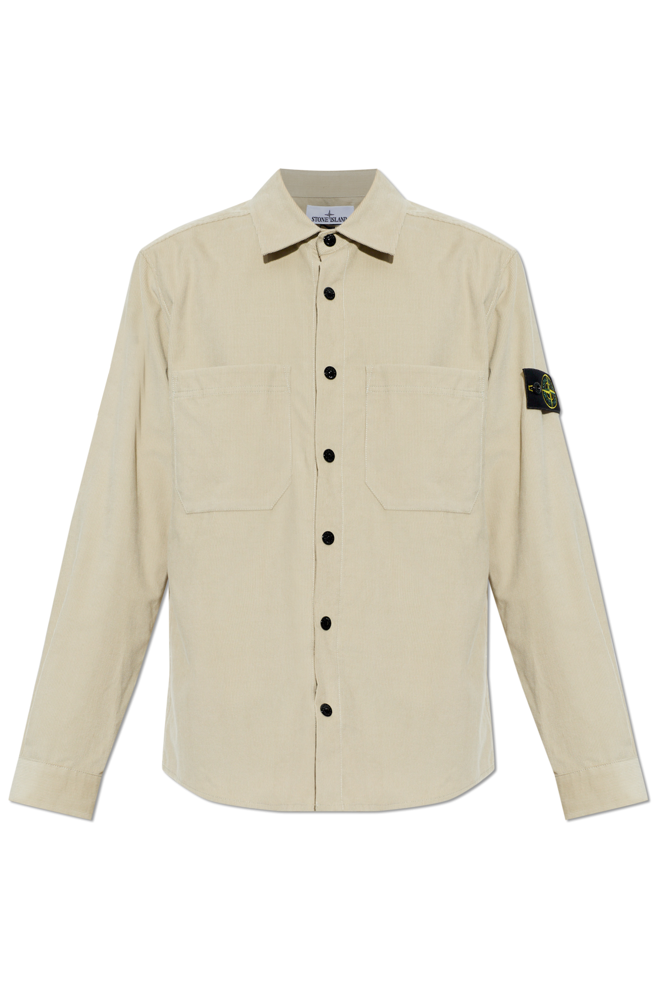 Stone Island Sztruksowa Koszula, Mężczyźni, Beżowy