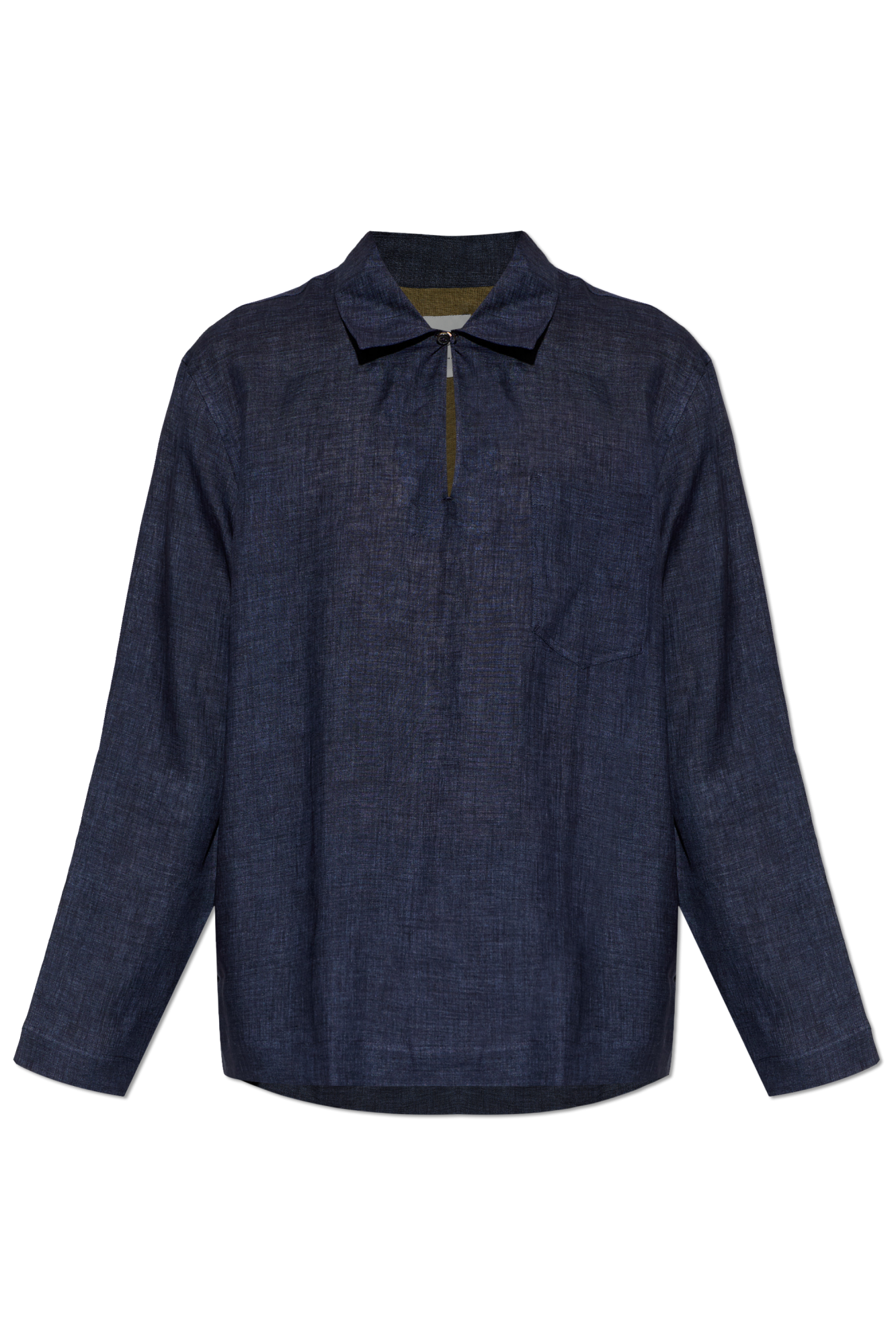 Paul Smith Lniana Koszula, Mężczyźni, Granatowy