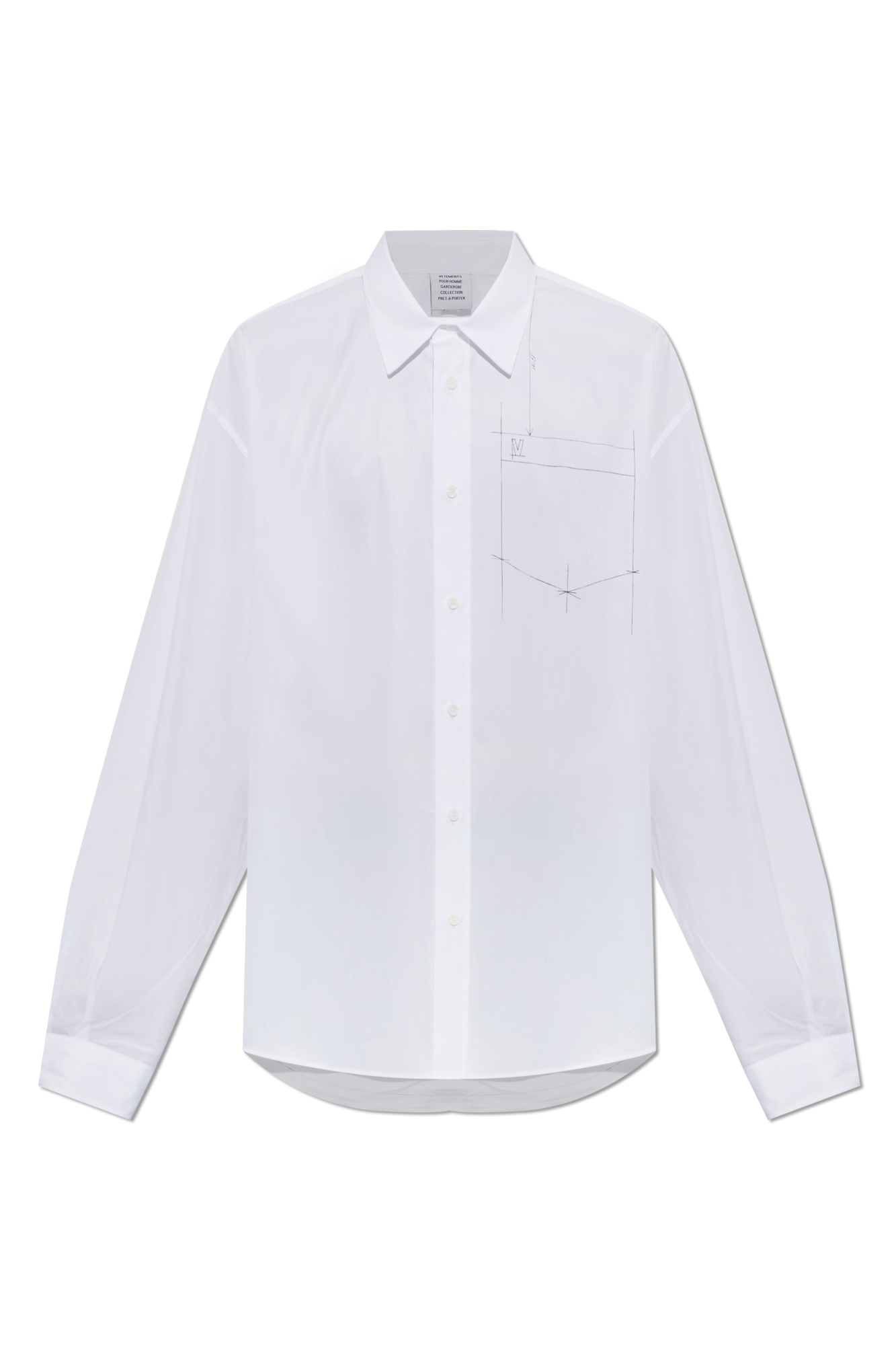 VETEMENTS Bawełniana Koszula, Mężczyźni, Biały
