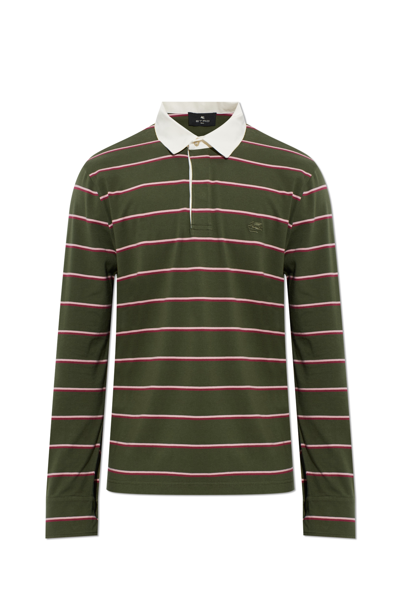 Etro Polo Z Długimi Rękawami, Mężczyźni, Zielony