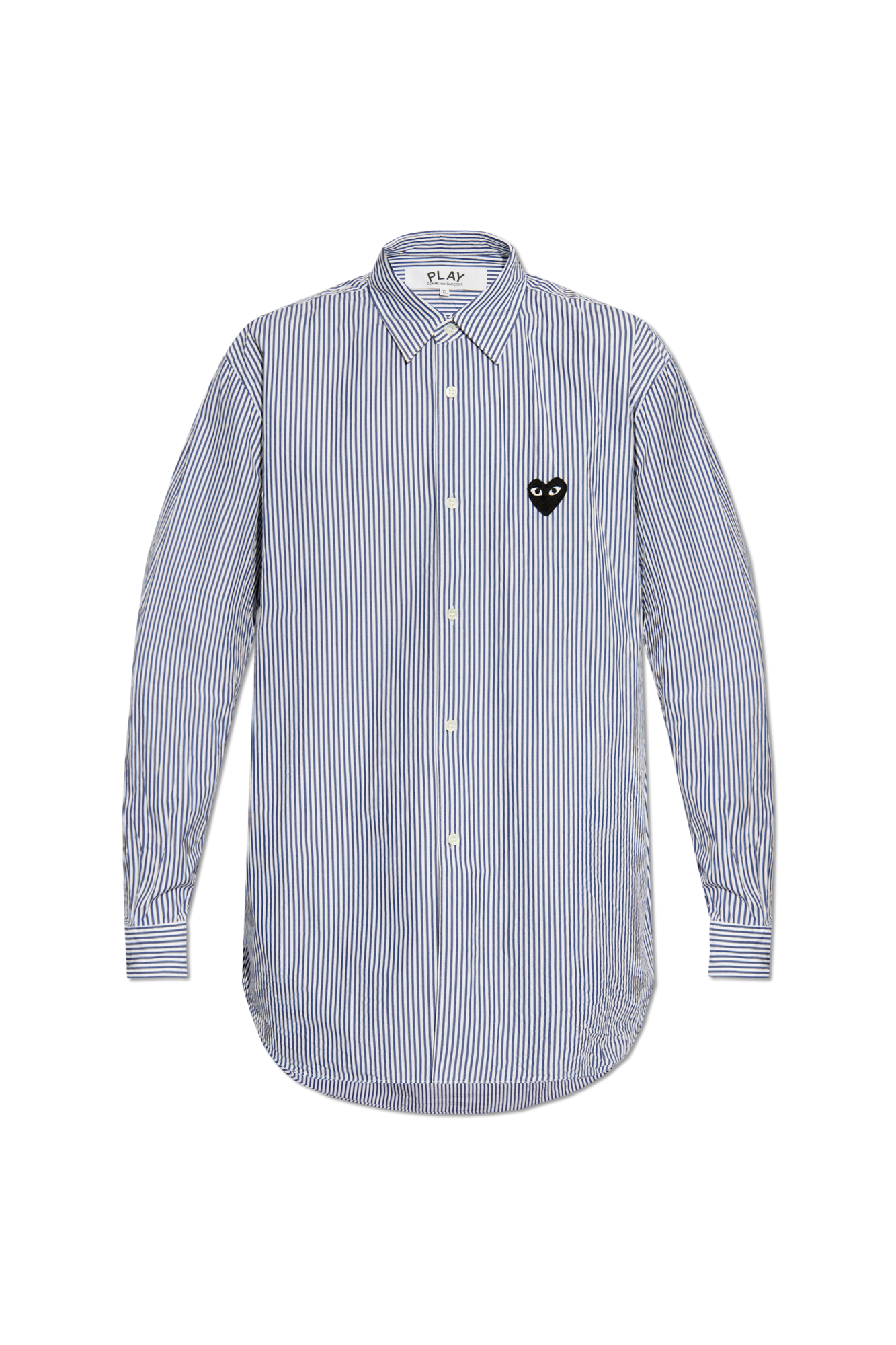 Comme Des Garçons Play Koszula Z Naszywką, Mężczyźni, Niebieski