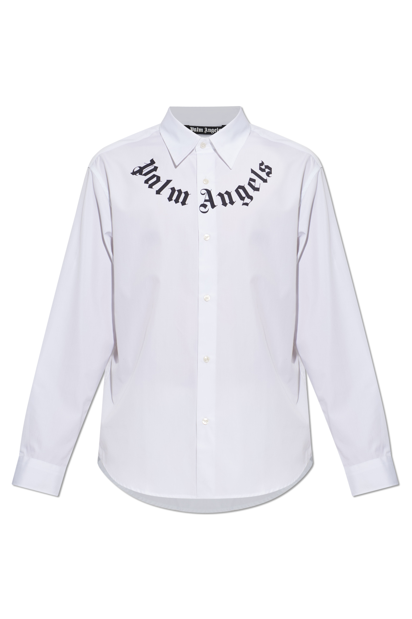 Palm Angels Koszula Z Logo, Mężczyźni, Biały