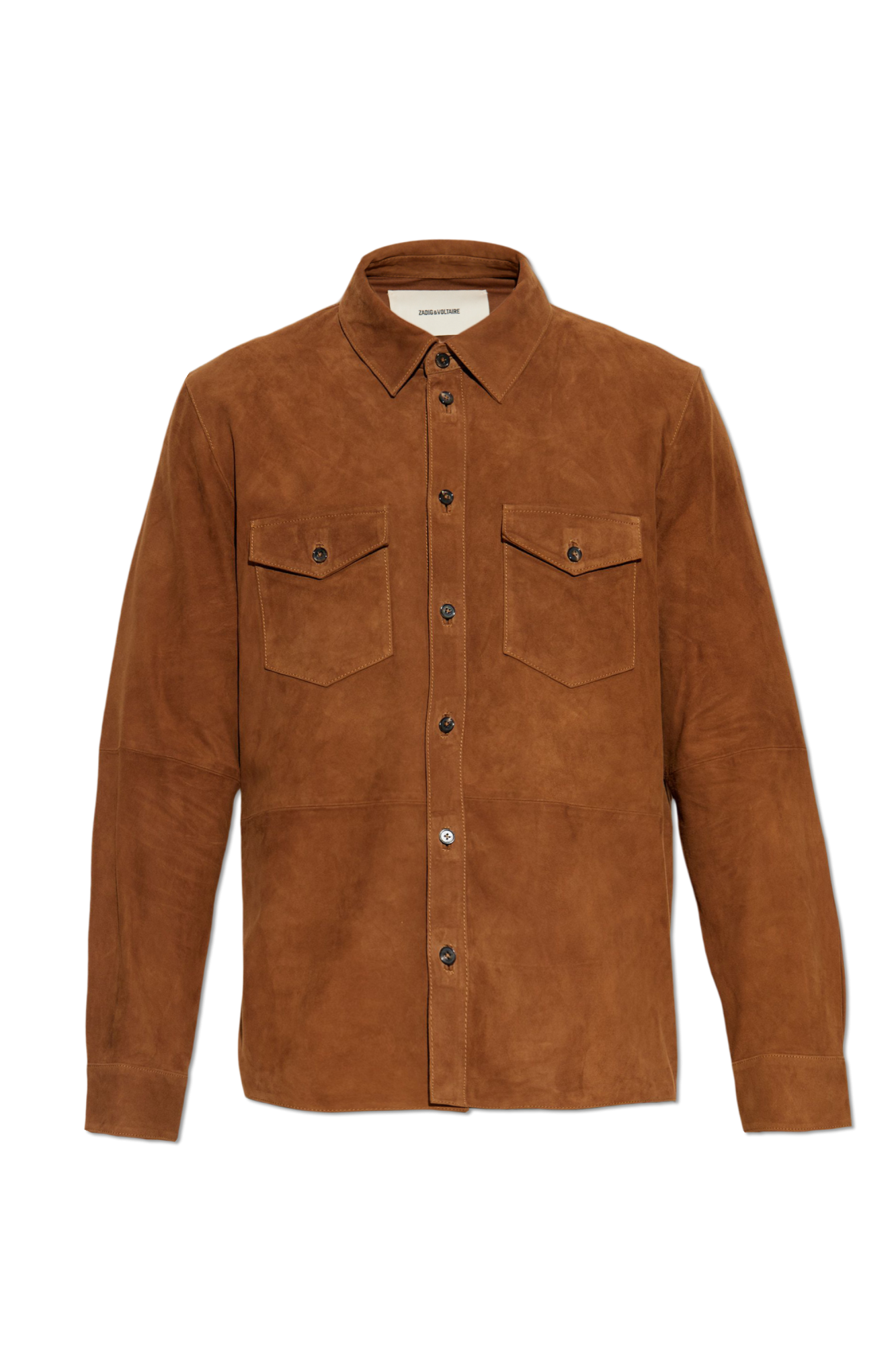 Zadig & Voltaire Zamszowa Koszula `Sergy`, Mężczyźni, Brązowy