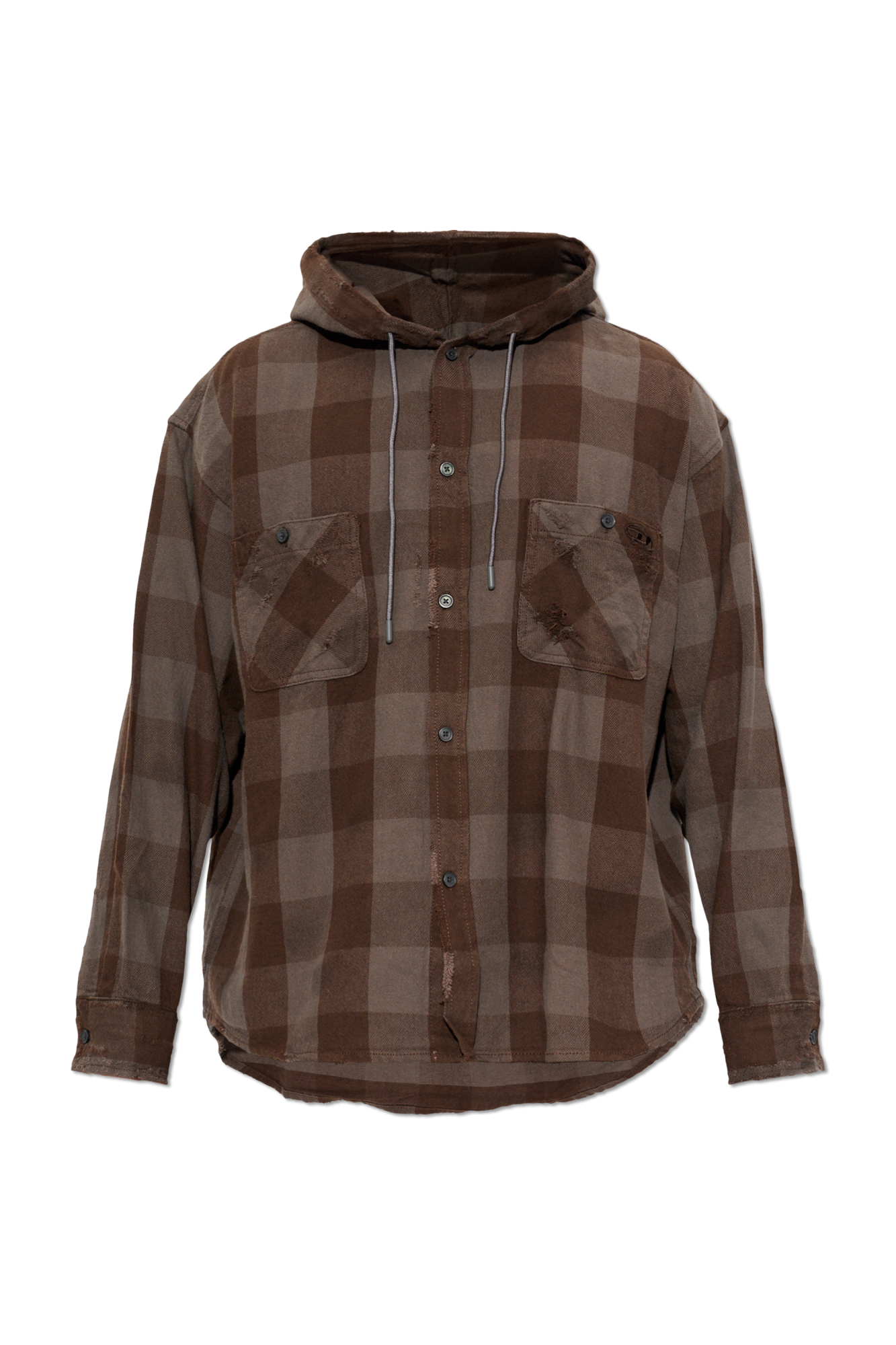 Diesel Koszula ‘S-DRUM-HOODY’, Mężczyźni, Brązowy