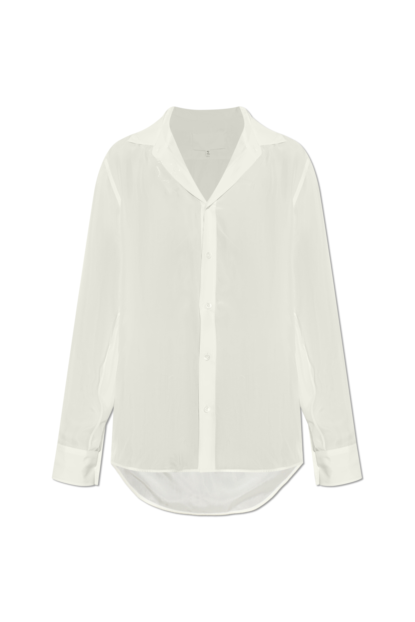 Maison Margiela Jedwabna Koszula, Kobiety, Biały