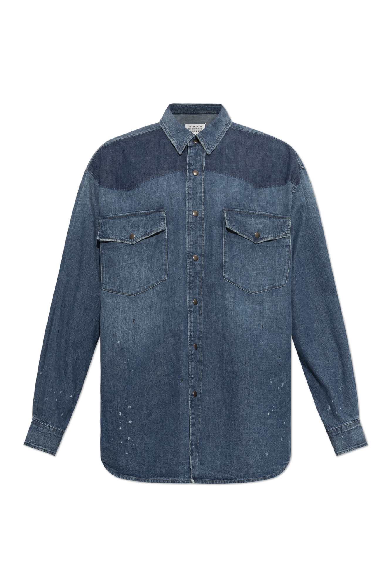Maison Margiela Jeansowa Koszula, Mężczyźni, Granatowy