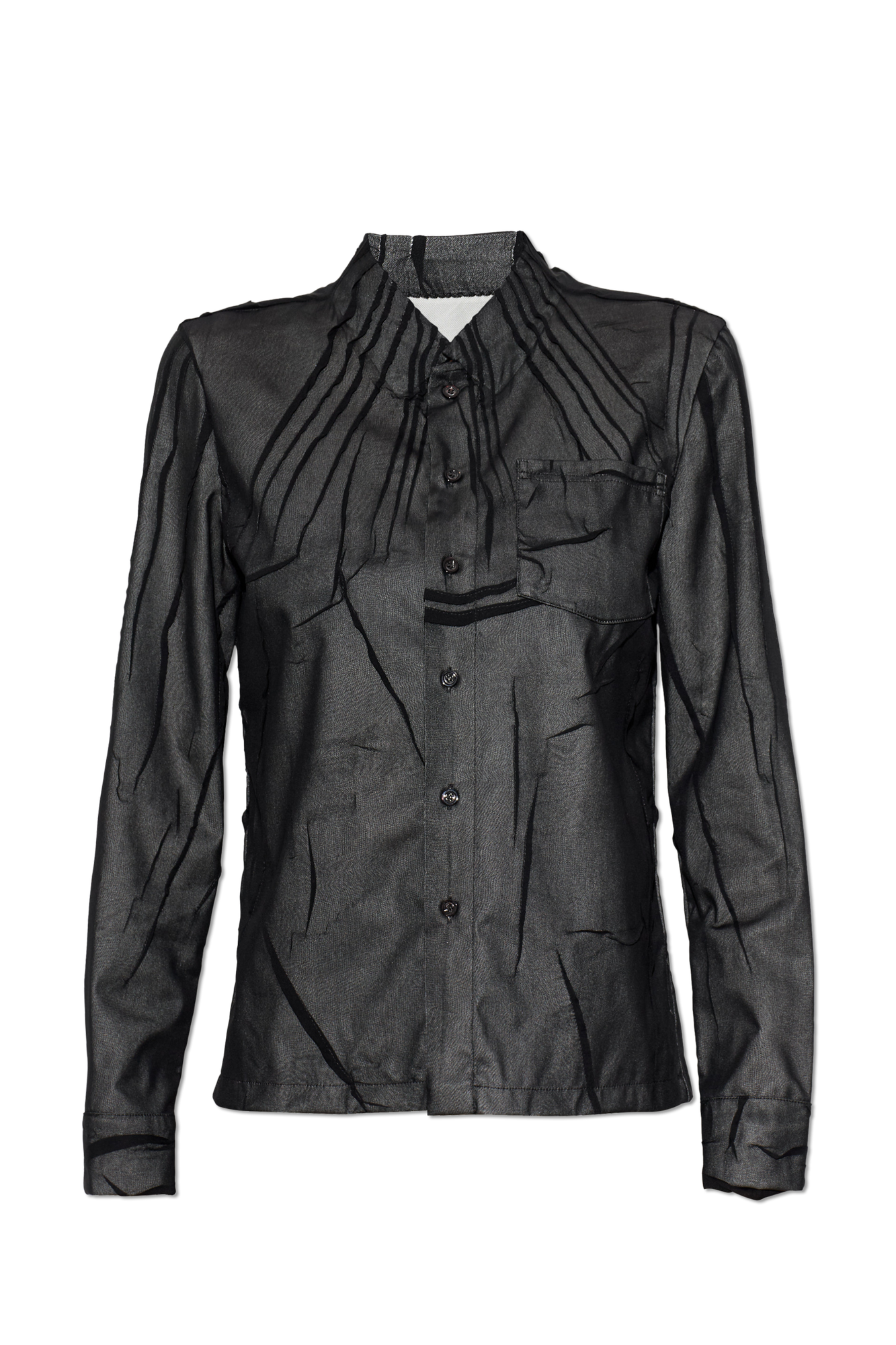 Maison Margiela Koszula Ze Stójką, Kobiety, Czarny
