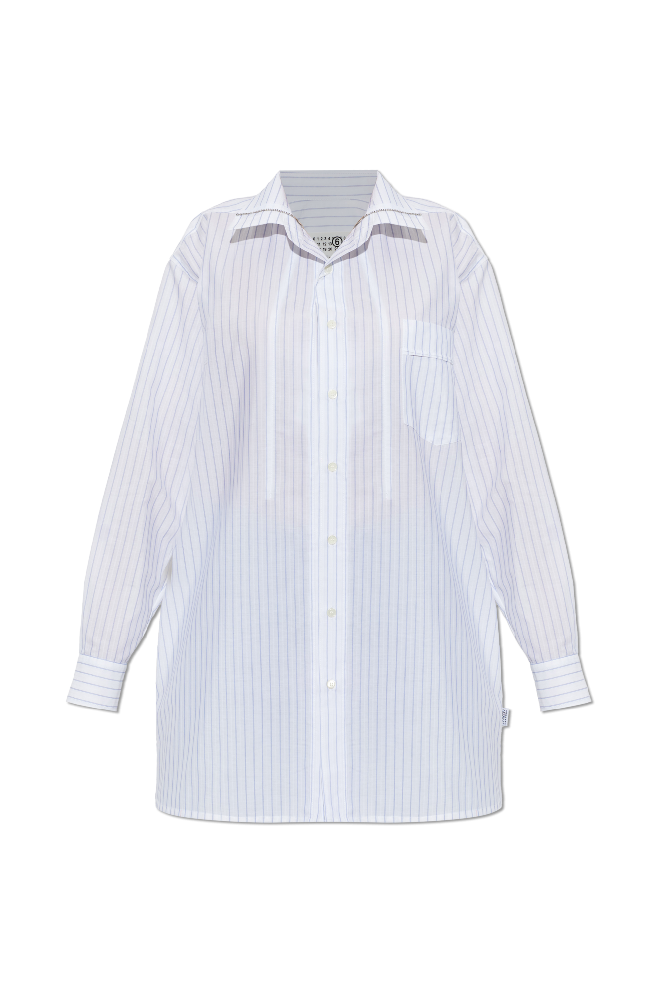 MM6 Maison Margiela Koszula W Prążki, Kobiety, Jasnoniebieski
