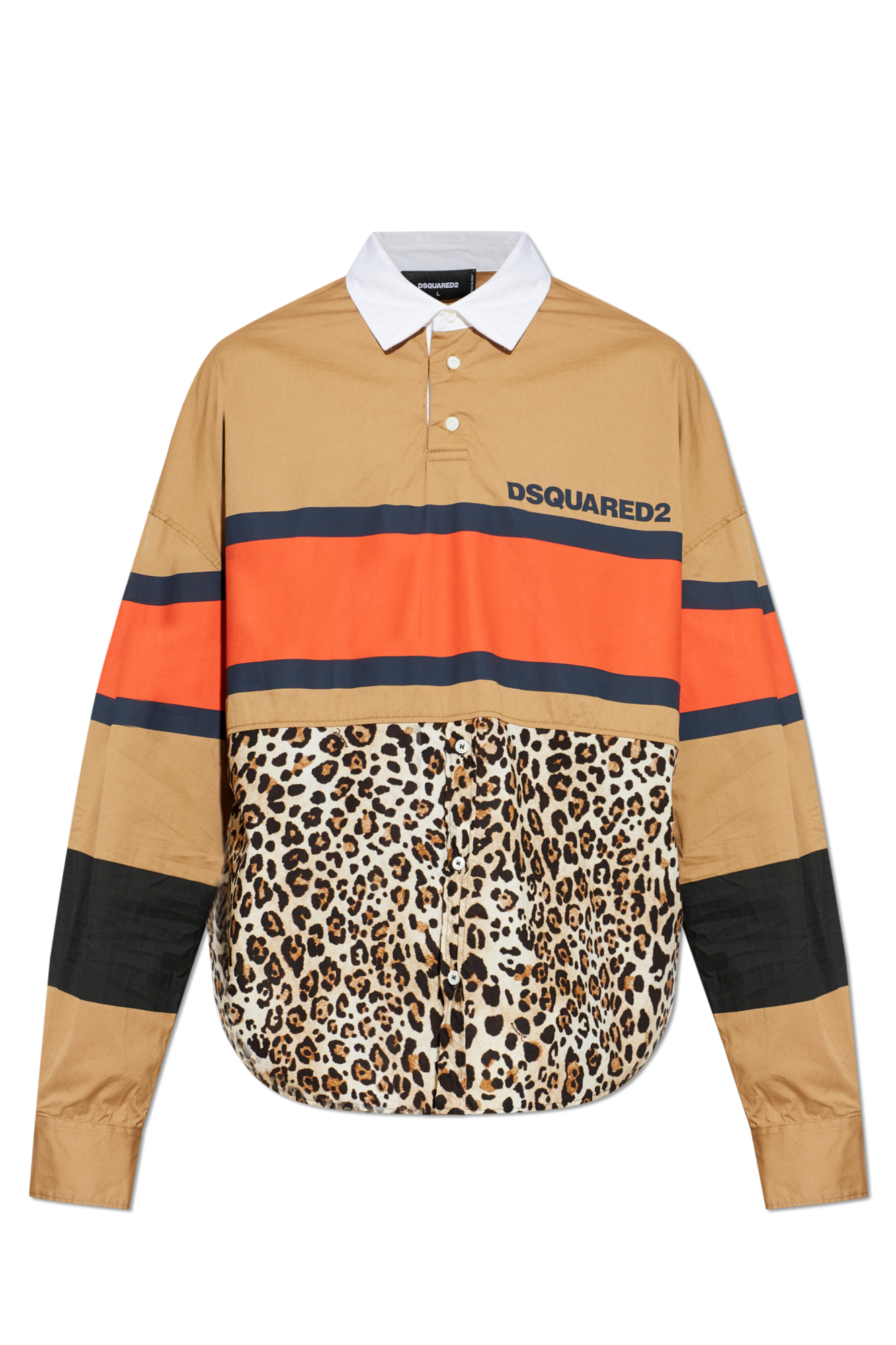 Dsquared2 Polo Z łączonych Materiałów, Mężczyźni, Multikolor