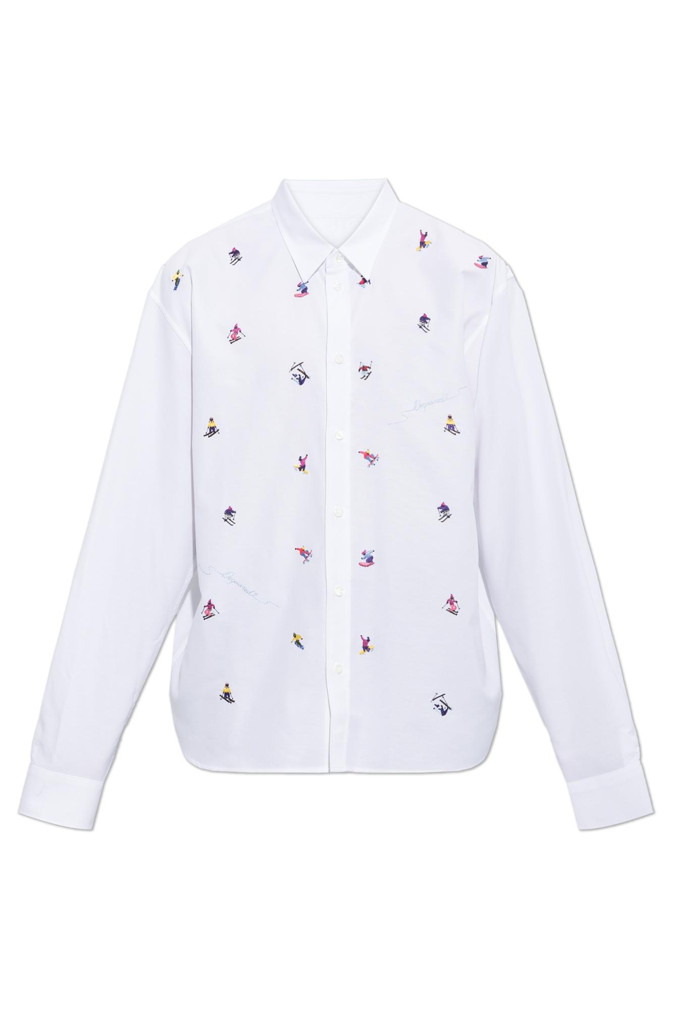 Dsquared2 Koszula Z Wyszytym Logo, Mężczyźni, Biały