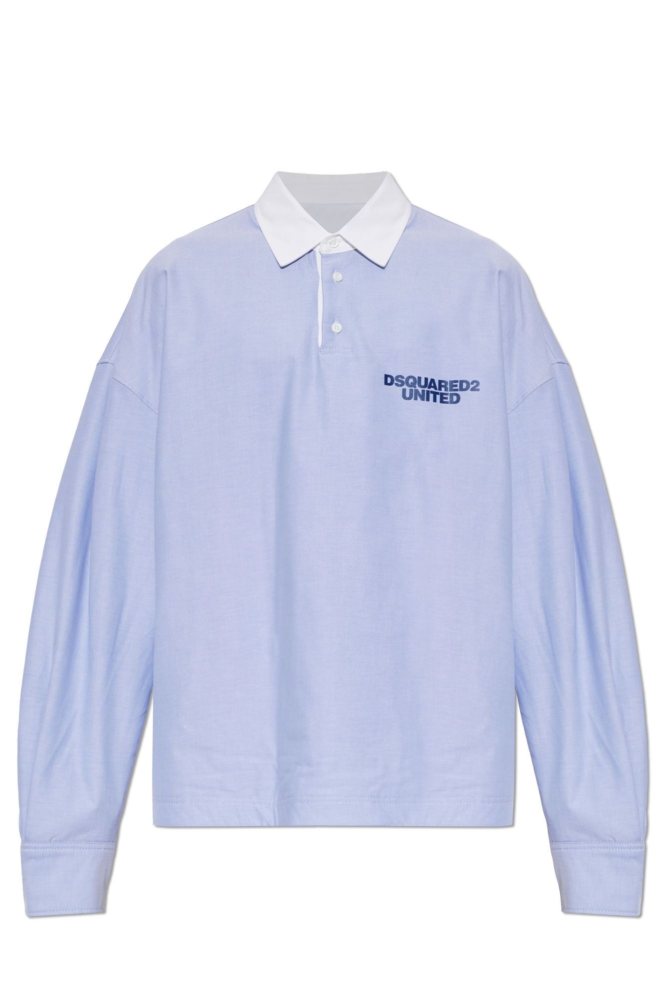 Dsquared2 Bawełniane Polo Z Nadrukowanym Logo, Mężczyźni, Niebieski