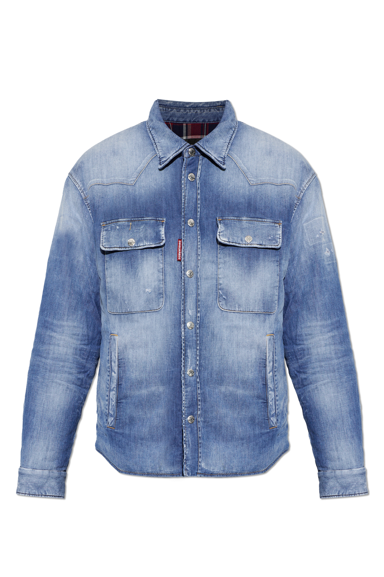 Dsquared2 Ocieplana Koszula, Mężczyźni, Niebieski