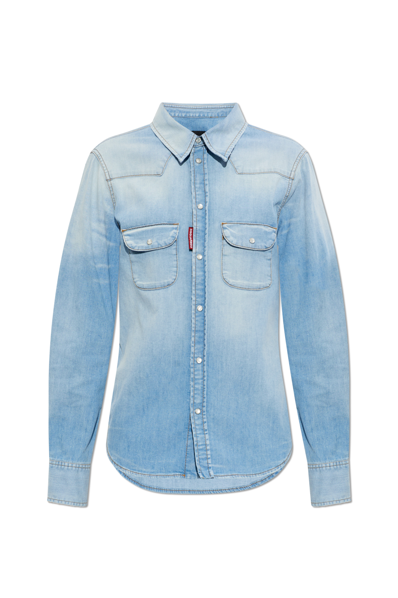 Dsquared2 Jeansowa Koszula, Kobiety, Niebieski
