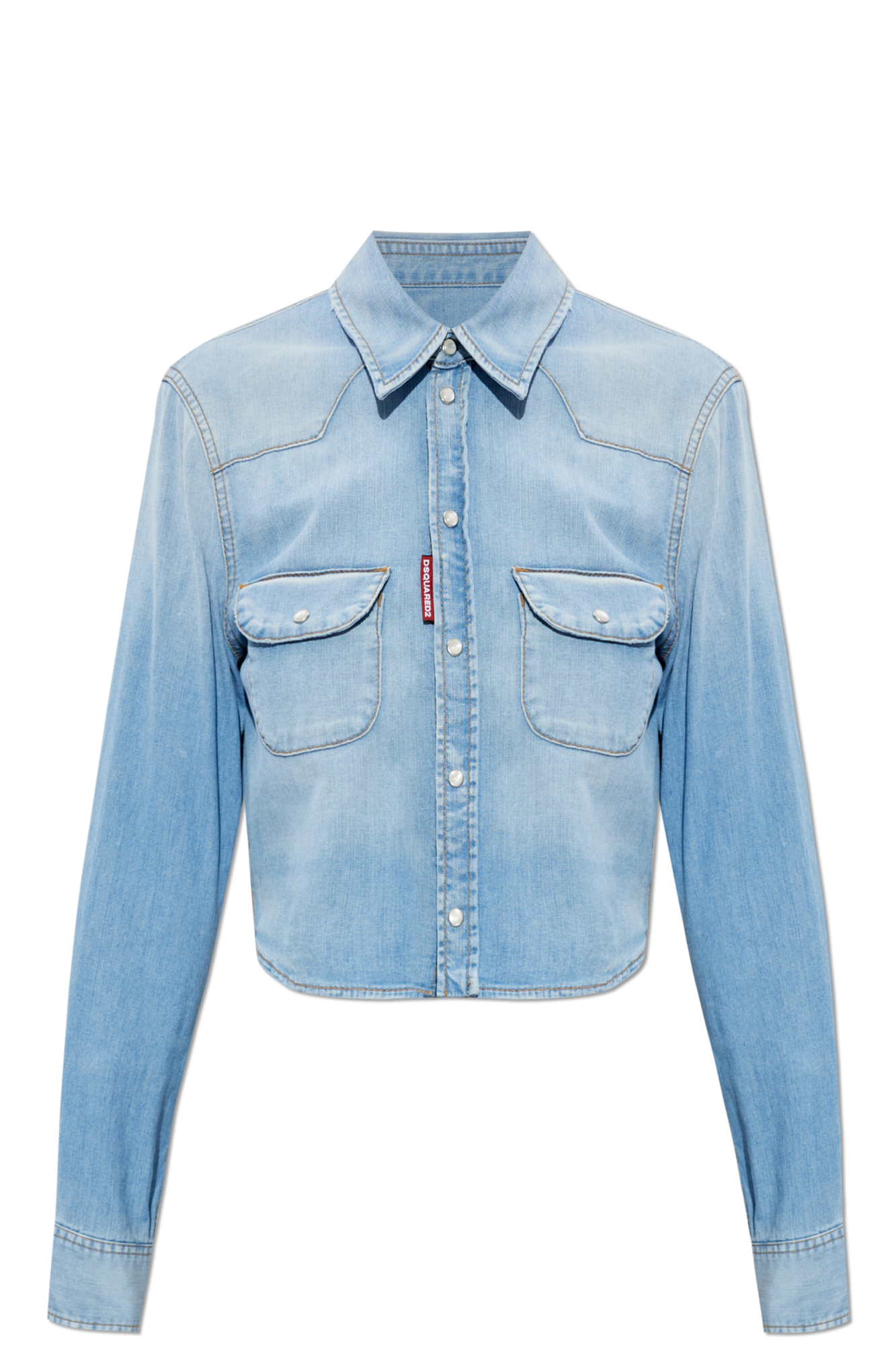 Dsquared2 Jeansowa Koszula, Kobiety, Niebieski
